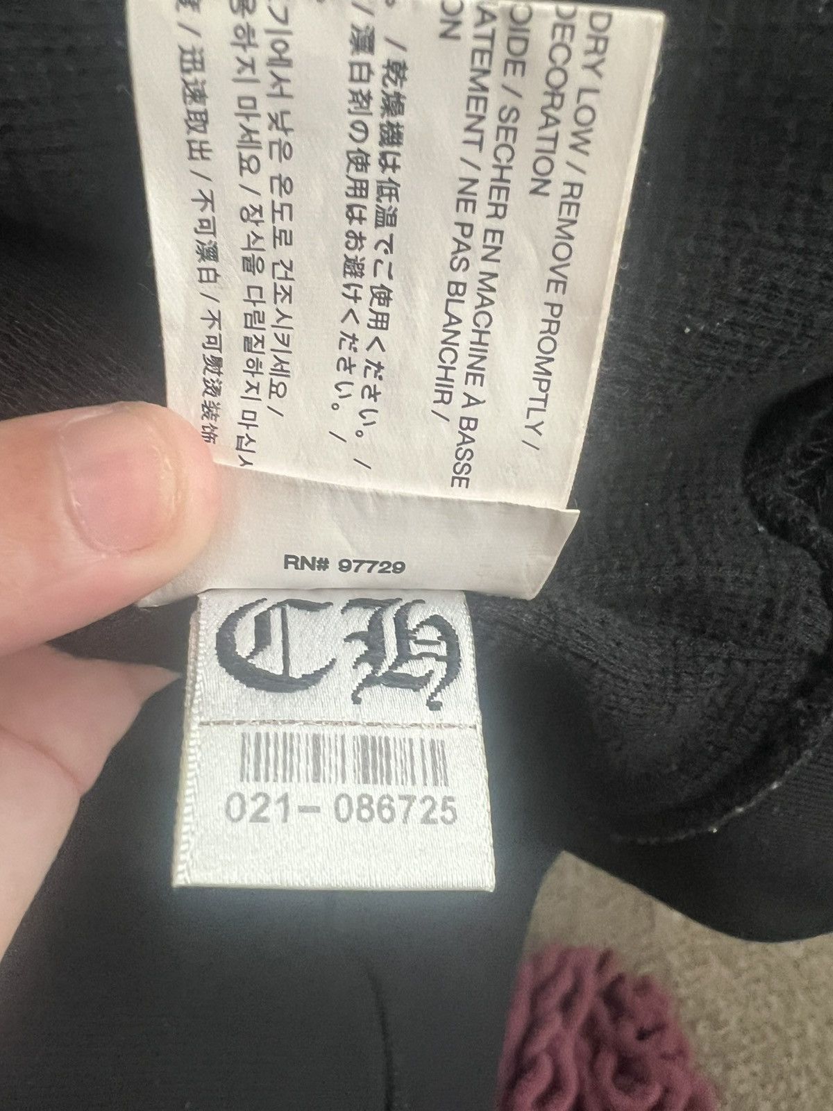 Chrome Hearts Chrome hearts thermal lined vertical logo hoodie Size US M / EU 48-50 / 2 - 10 Thumbnail