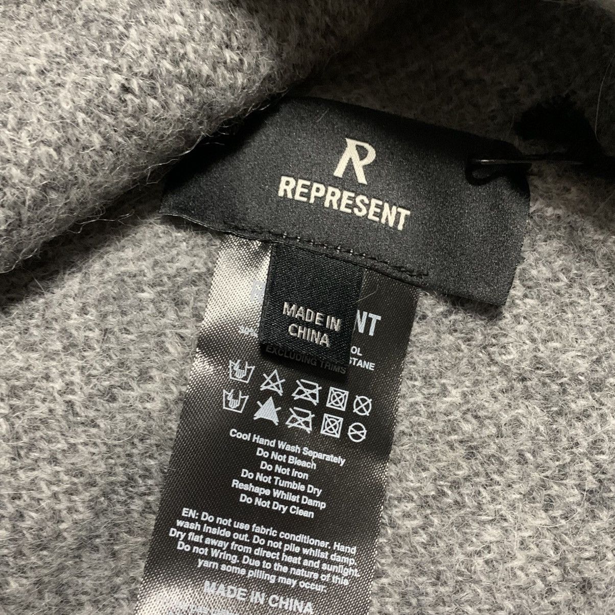 Represent Clo. Represent Beanie England Applique Grey Marl Hat Size ONE SIZE - 5 Thumbnail