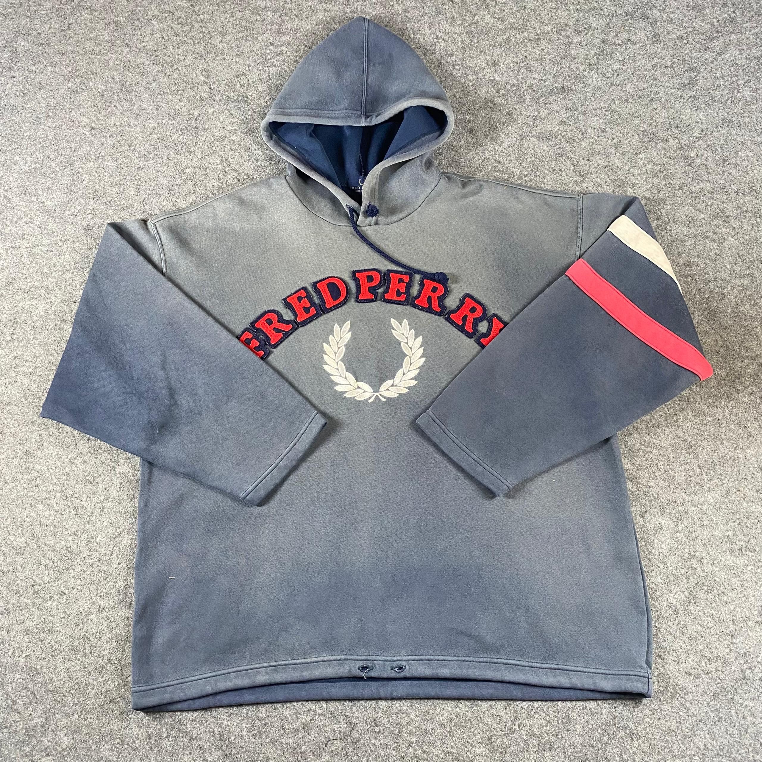Fred Perry Vintage 90s Fred Perry Spell Out Hoodies Size US L / EU 52-54 / 3 - 3 Thumbnail