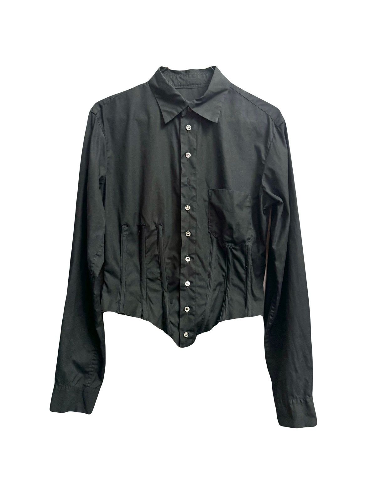 Yohji Yamamoto yohji yamamoto vintage black corset shirt 2jp | Grailed