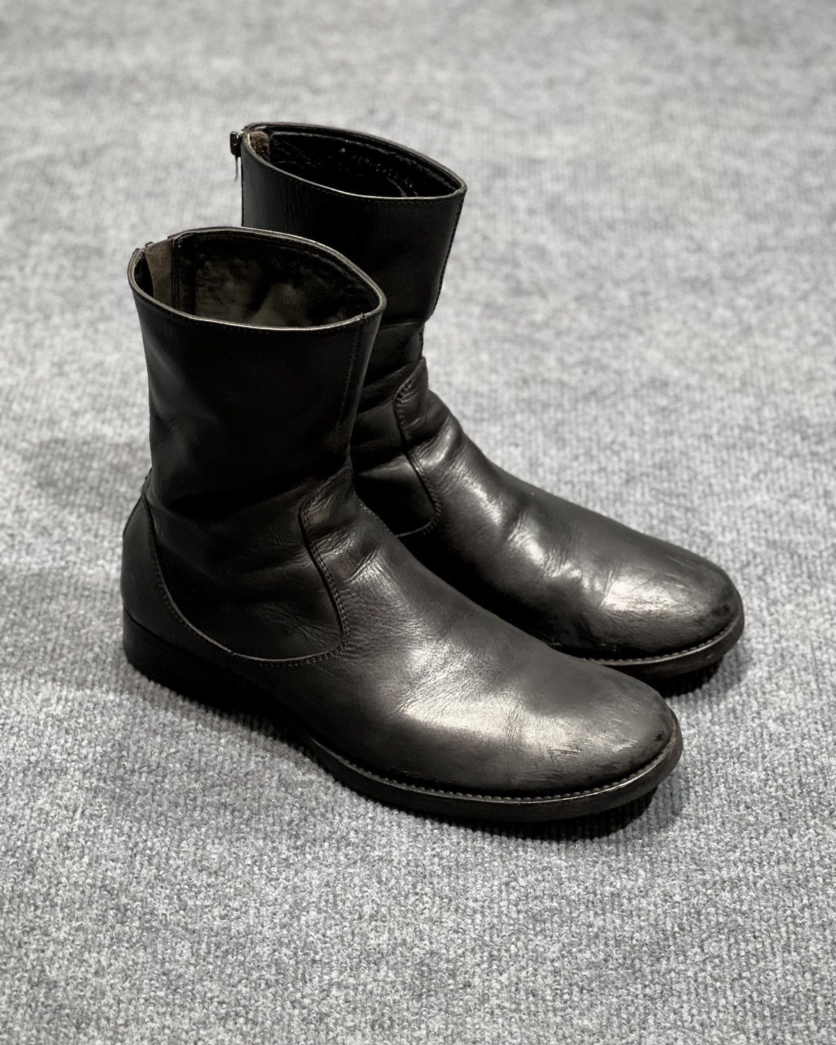 Japanese Brand Moonage Devilment Back Zip Black Boot Size US 9.5 / EU 42-43 - 1 Thumbnail