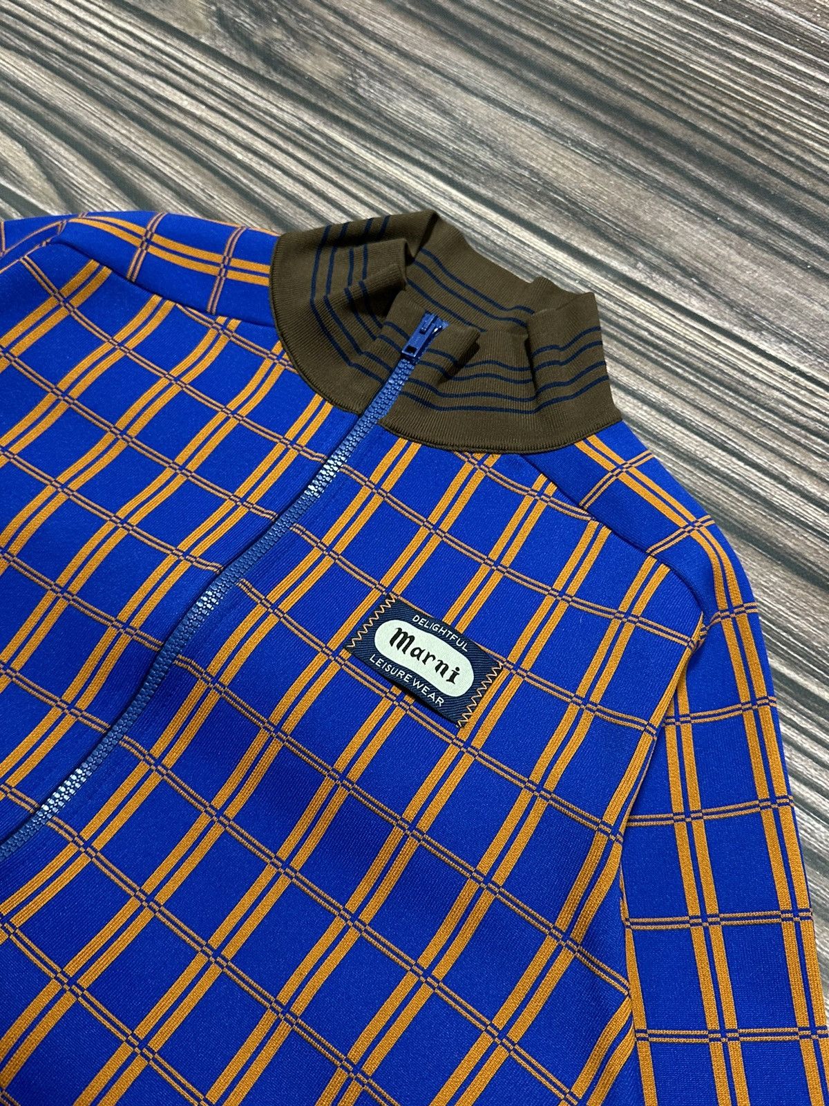 Marni Luxury Zip Marni Check Jacquard Lounde Italian Designer Size US M / EU 48-50 / 2 - 2 Thumbnail
