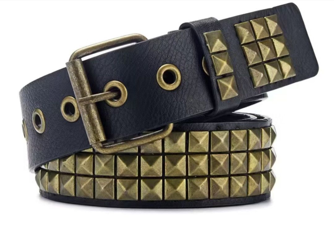 PPFM Studded gold colour punk rock belt Size ONE SIZE - 1 Preview