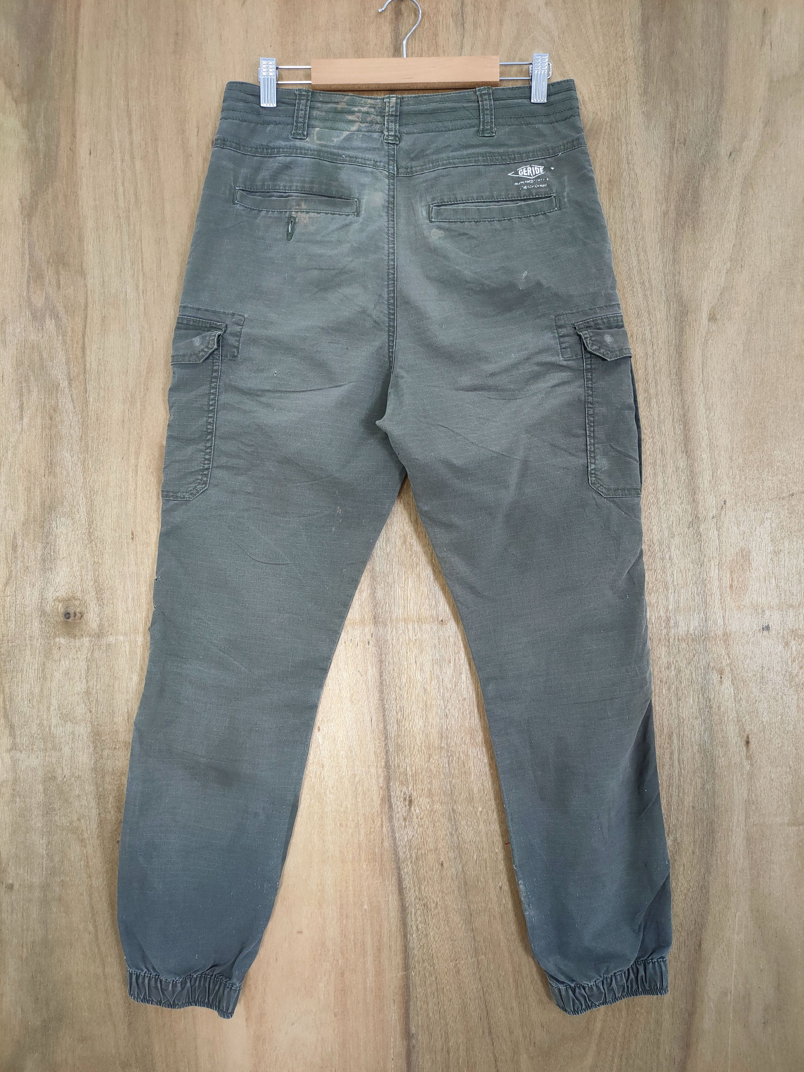 Japanese Brand VINTAGE RIPSTOP GREEN CARGO PANTS Size US 29 - 7 Thumbnail