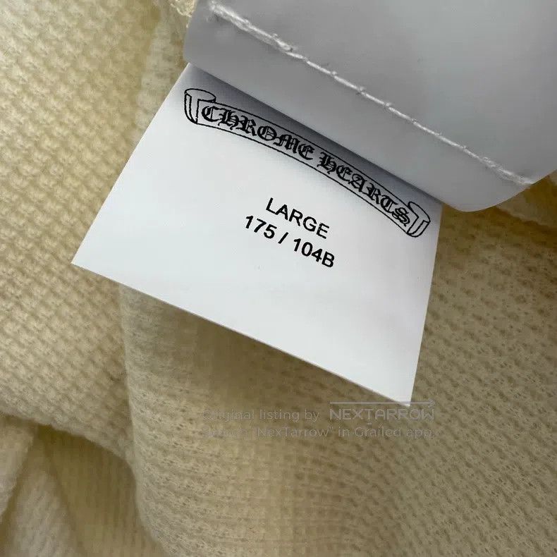 Chrome Hearts CHROME HEARTS Size L White Henry collar waffle short sleeve Size US L / EU 52-54 / 3 - 3 Thumbnail