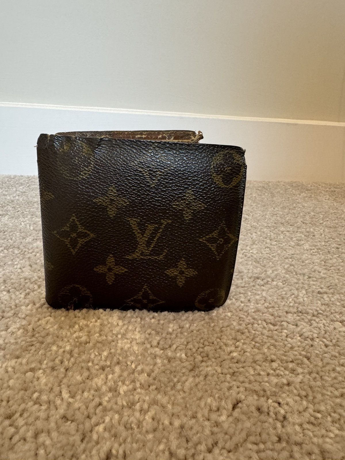 image of Louis Vuitton Monogram Marco Bi Fold Men’S Wallet in Brown, Men's