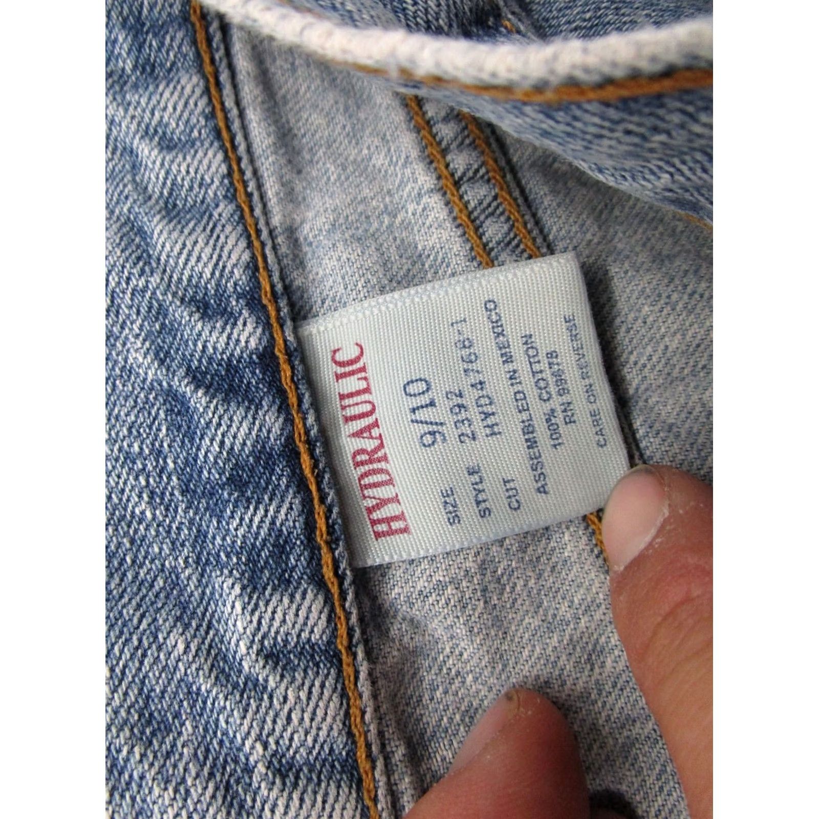 Denime VINTAGE HYDRAULIC Denim Shorts Woman Size 10 Button Fly 5-Pocket High Rise Blue Casual Size 32" / US 10 / IT 46 - 3 Thumbnail