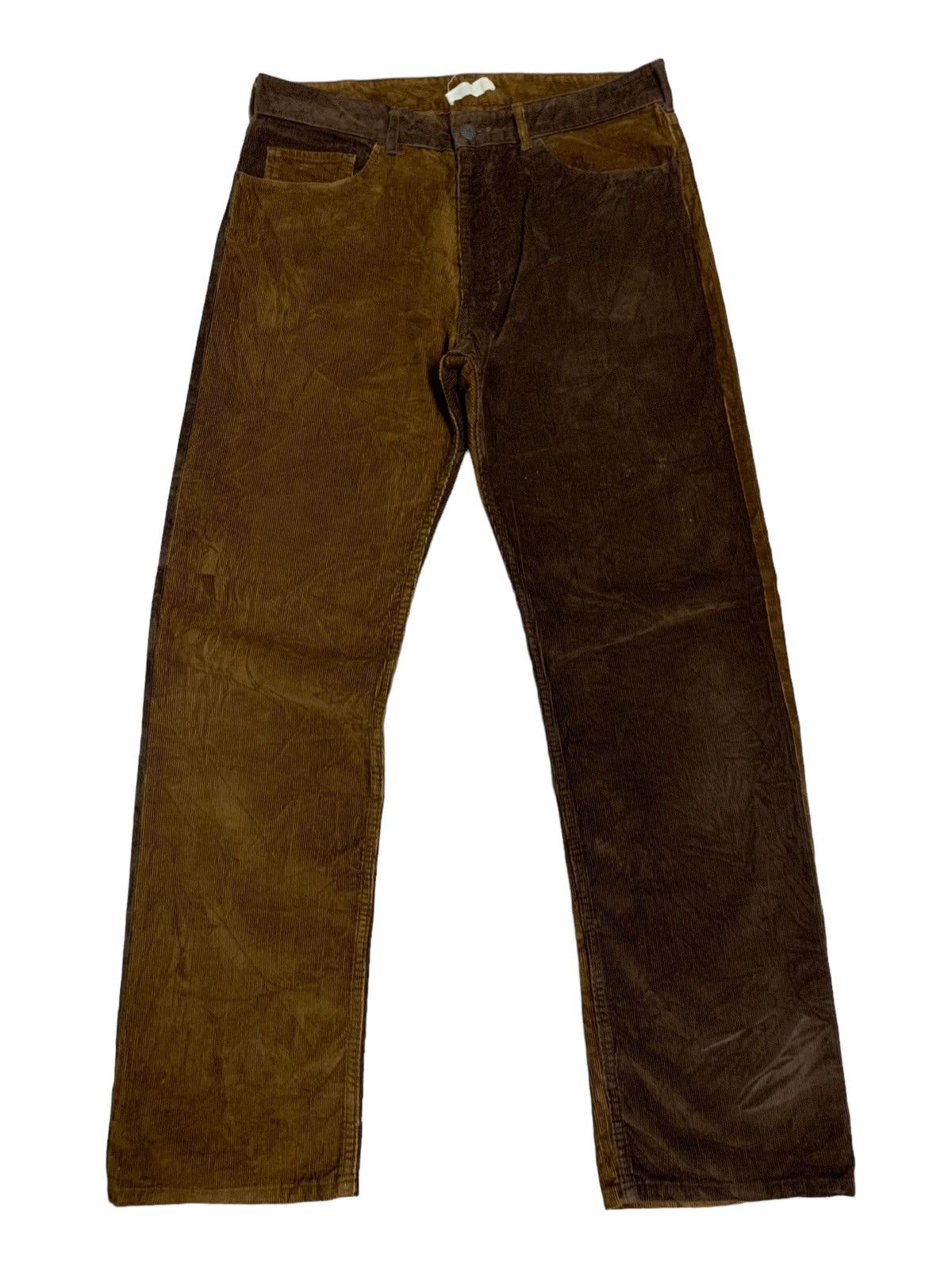 image of Nepenthes New York x Sonic Lab Vintage Soniclap Nepentes Codroy Pants Two-Tone Brown (Size 32)