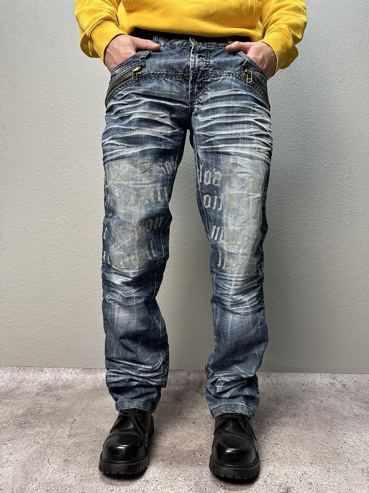 Japanese Brand × Vintage Vintage Y2K Junya Watanabe Style Archive Jeans Distressed Size US 34 / EU 50 - 12 Thumbnail
