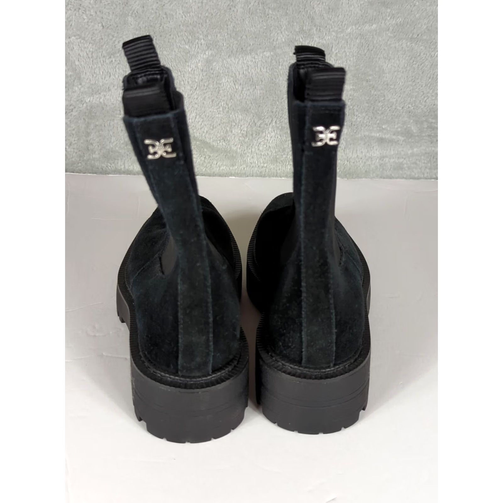 Sam Edelman Sam Edelman Boots Chelsea Jazmine Suede Black Size 7 Womens Size 7 M Chunky Lug Sole Ankle Pull On Block Heel Size US 7 / IT 37 - 2 Thumbnail