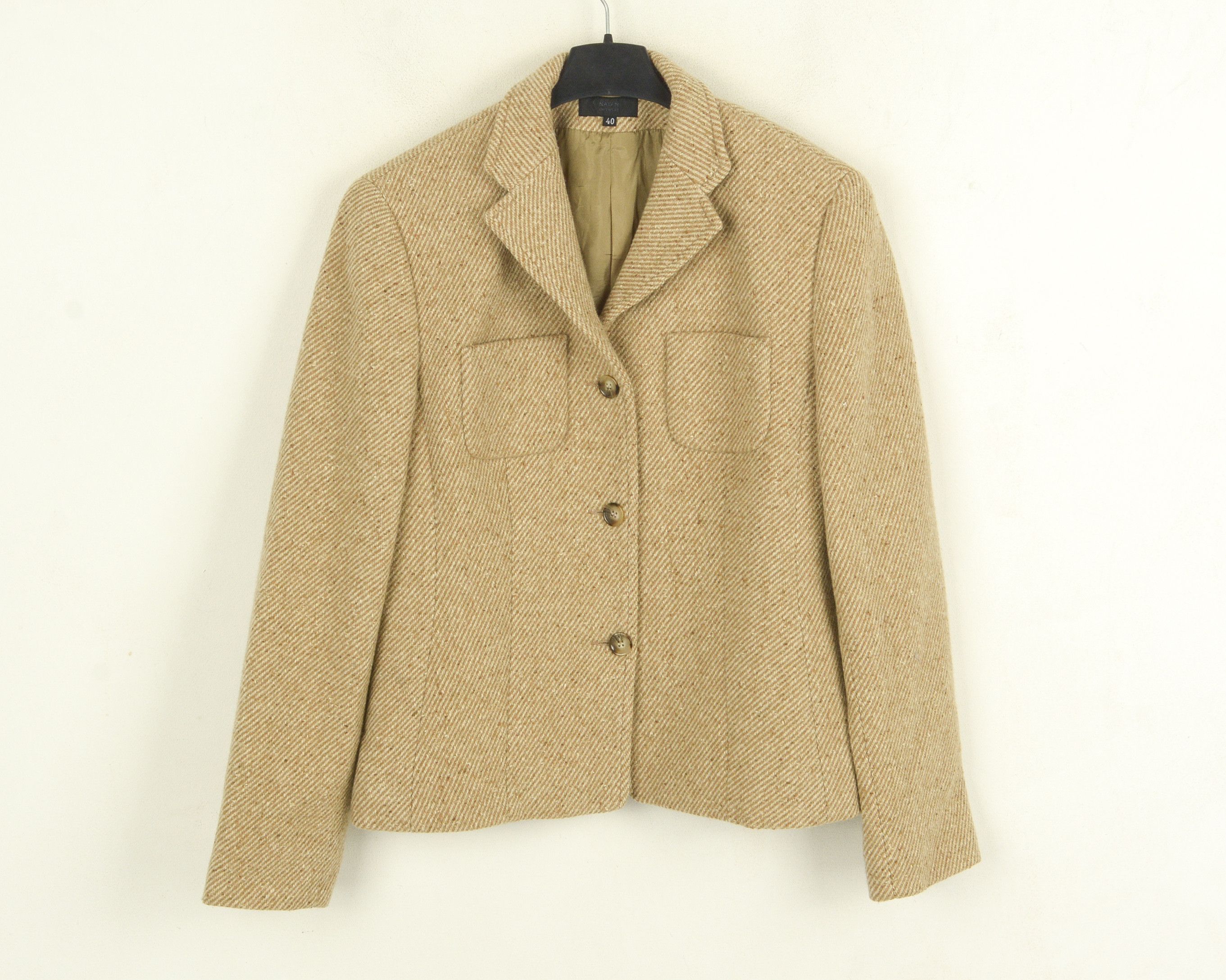 Designer NATAN Knitwear Women EU 40 Wool UK 12 Jacket Coat Blazer Size L / US 10 / IT 46 - 1 Thumbnail