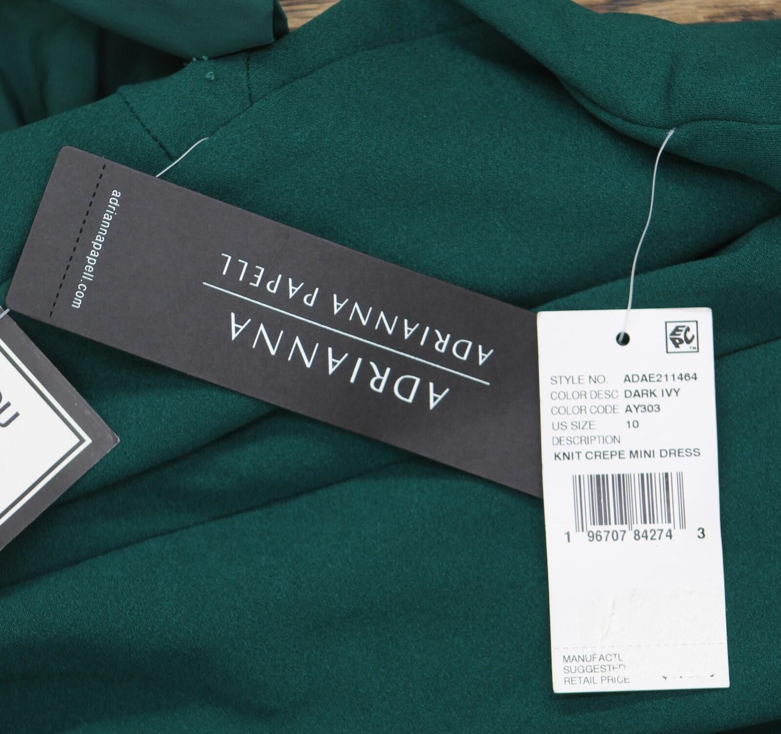 Other Nwt Adrianna By Adrianna Papell Knit Dress Dark Ivy Green 10 Size L / US 10 / IT 46 - 3 Thumbnail
