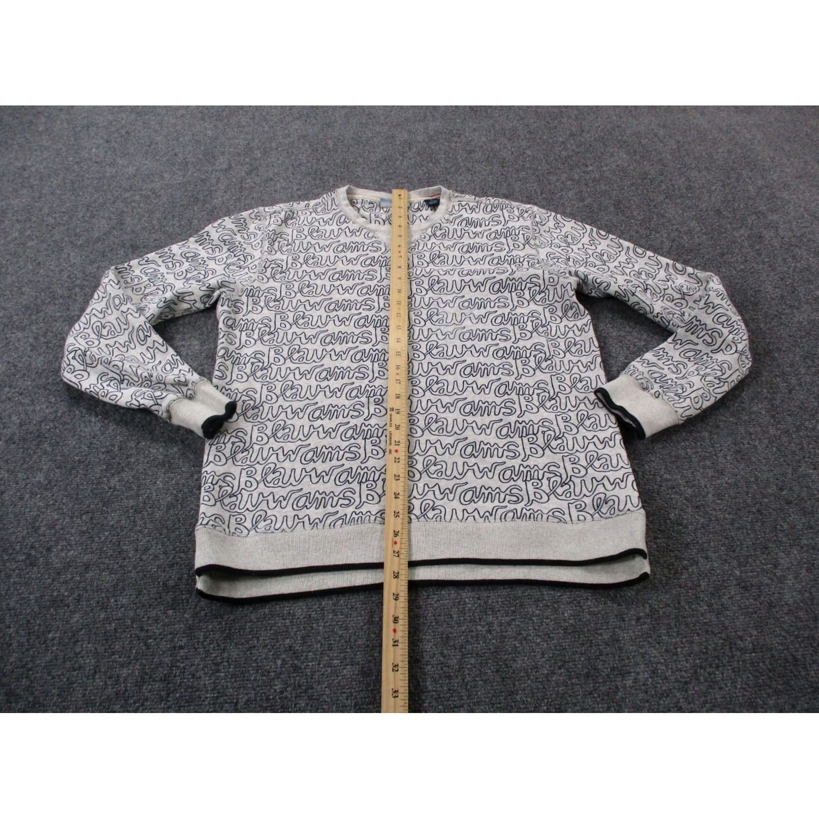 Scotch & Soda Scotch & Soda Sweatshirt Men L Gray Amsterdam Blauw All Over Print Pullover Casual Size US L / EU 52-54 / 3 - 3 Thumbnail