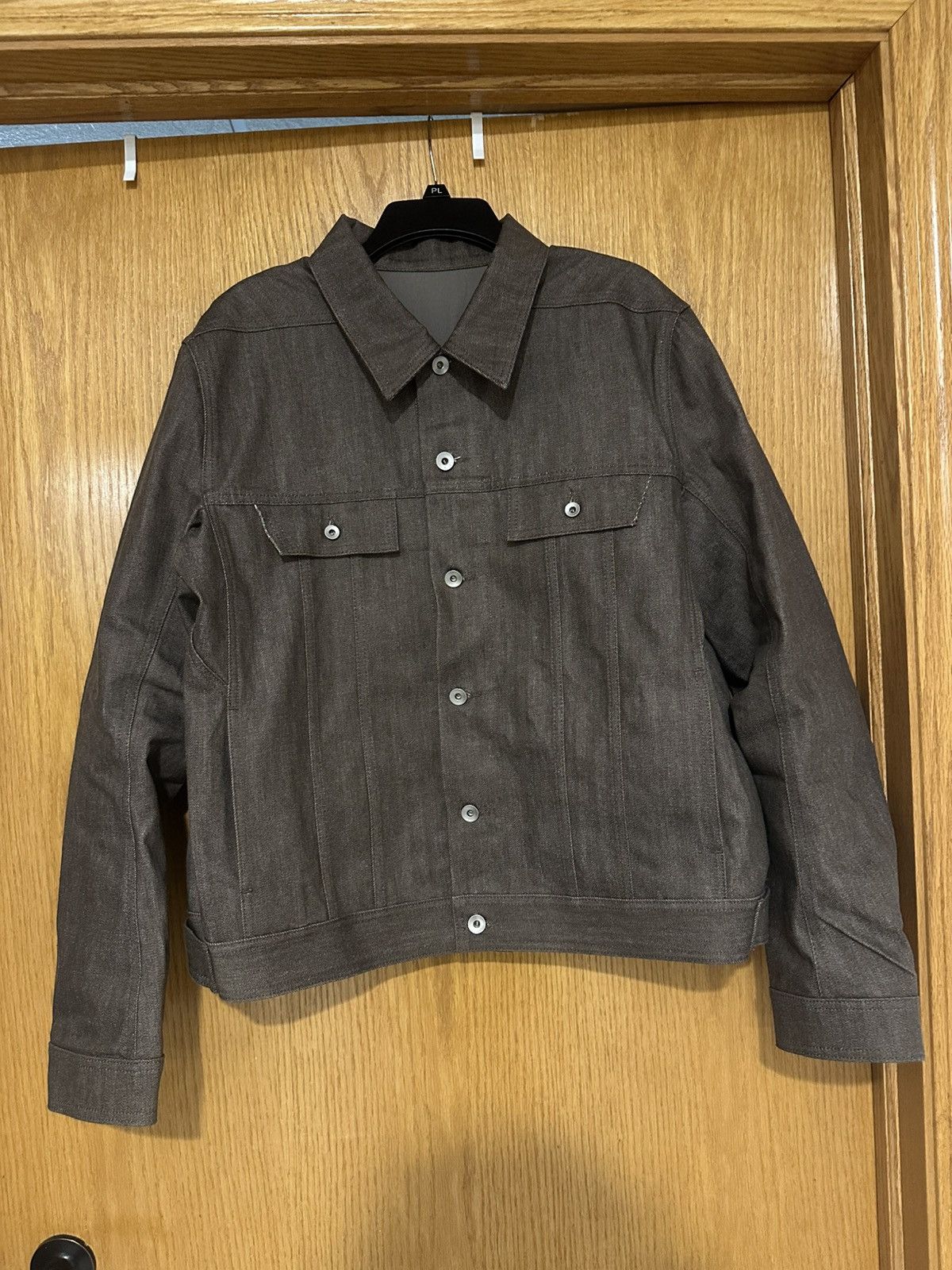 Rick Owens Rick Owens DRKSHDW Trucker Jacket 13oz Denim Dark Dust Size US XL / EU 56 / 4 - 2 Thumbnail