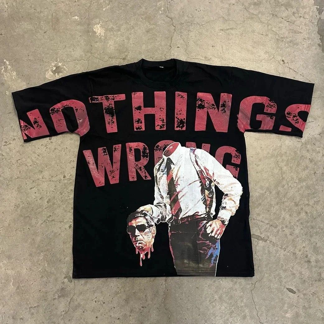 Japanese Brand × Vintage Nothing Wrong Die Alone Vintage Design Tee Size US XL / EU 56 / 4 - 1 Thumbnail