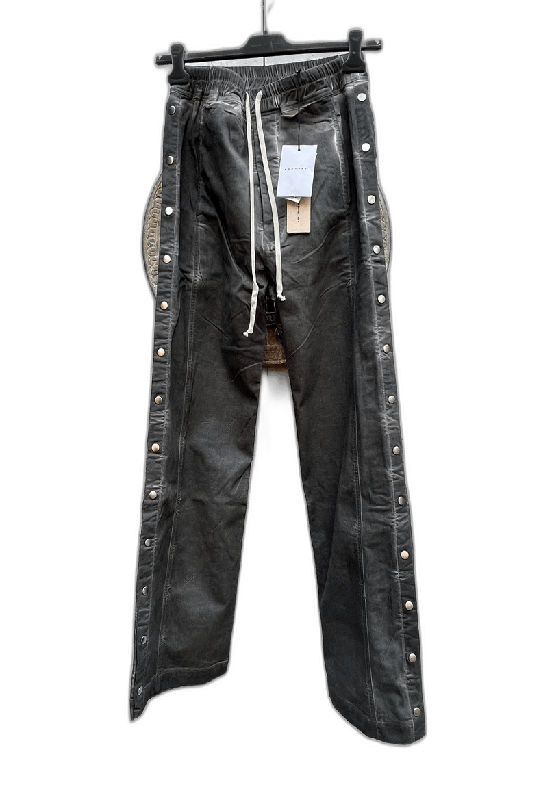 Rick Owens Drkshdw rick owens black waxed button detail pants-2508 Size 24" / US 00 / IT 34 - 1 Thumbnail