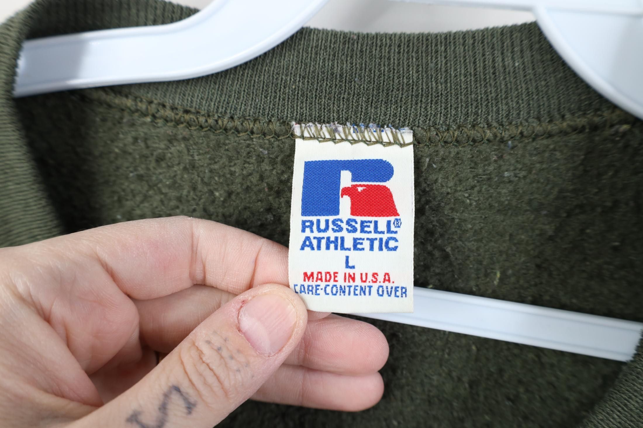 Russell Athletic Vintage 90s Russell Athletic Crewneck Sweatshirt Green USA Size US L / EU 52-54 / 3 - 8 Thumbnail