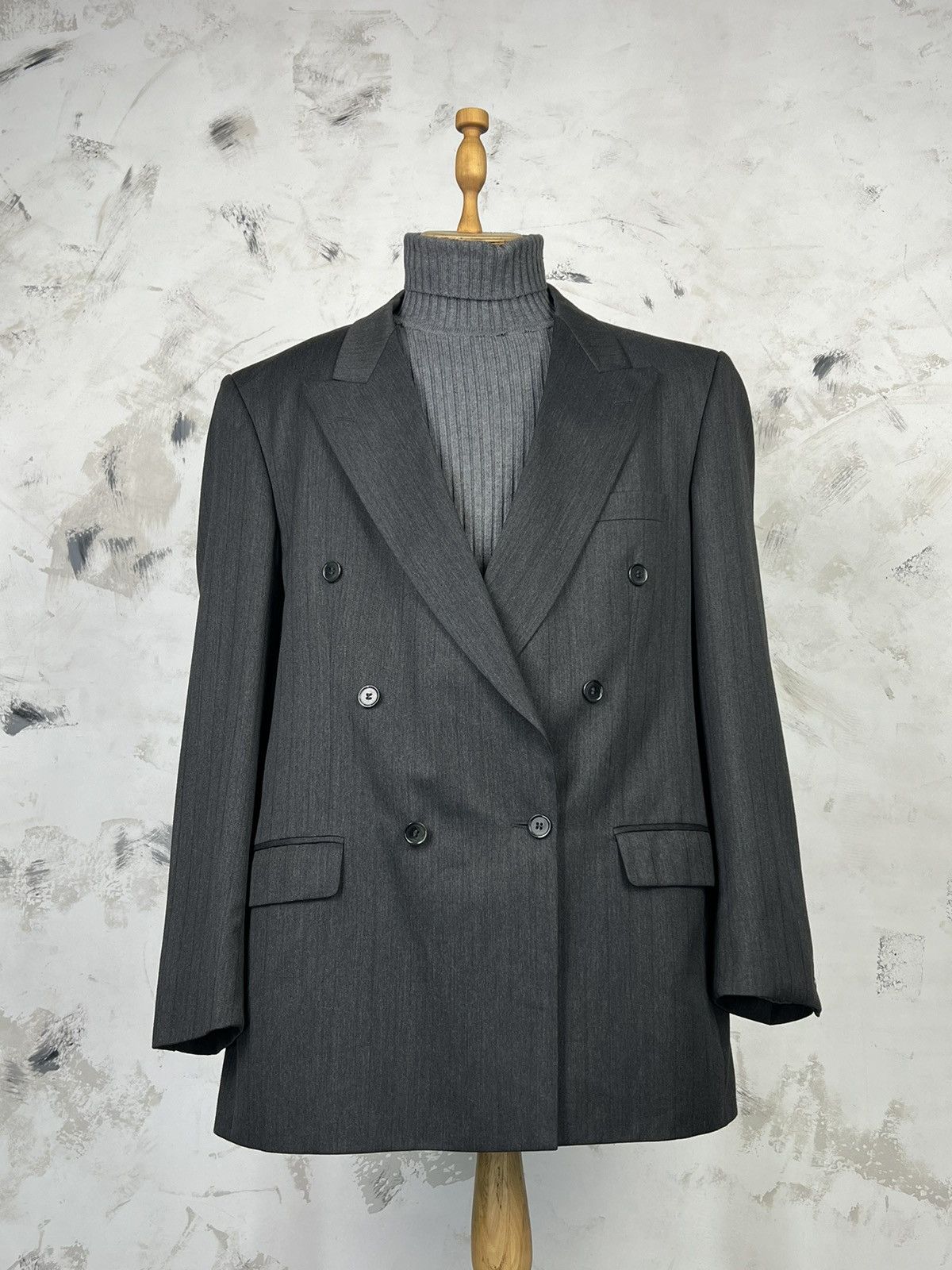 Marks & Spencer Marks & Spencer Double Breasted Wool Blazer Suit Jacket 56 Size 52R - 2 Thumbnail