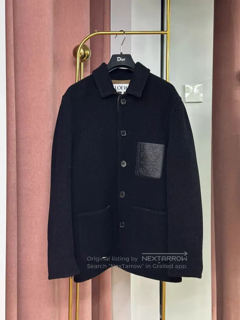 Loewe Loewe Black Leather Logo Jacket Size US M / EU 48-50 / 2 - 1 Thumbnail