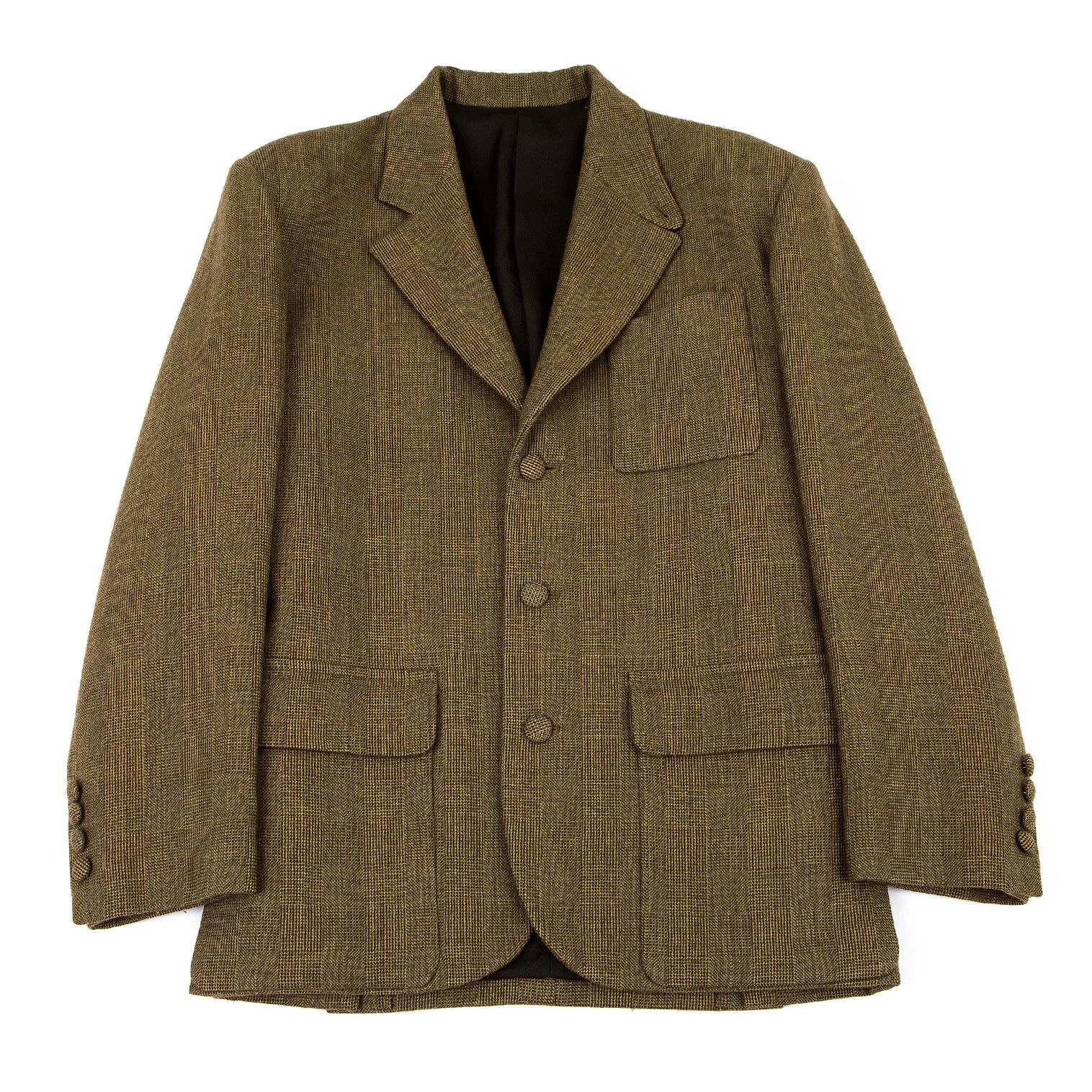 Jean Paul Gaultier Wool-Poly Check Patch Pocket Jacket in Brown Size 48 Size US M / EU 48-50 / 2 - 1 Thumbnail
