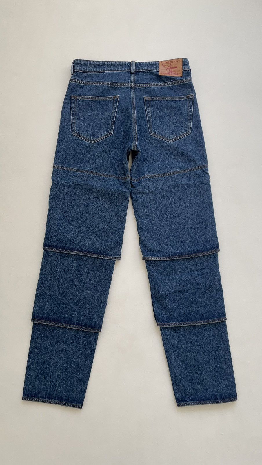 Y/Project Triple Layer Washed Blue Denim Jeans Size US 32 / EU 48 - 15 Thumbnail
