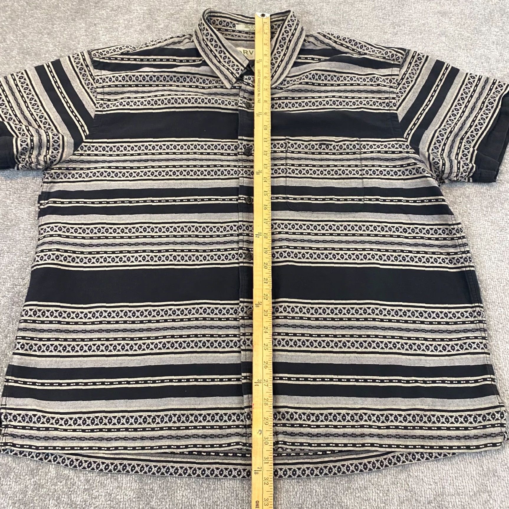 Orvis ORVIS Shirt 2XL Mens Brown Black Stripe Southwestern Button Up Short Sleeve Hike Size US XXL / EU 58 / 5 - 6 Thumbnail