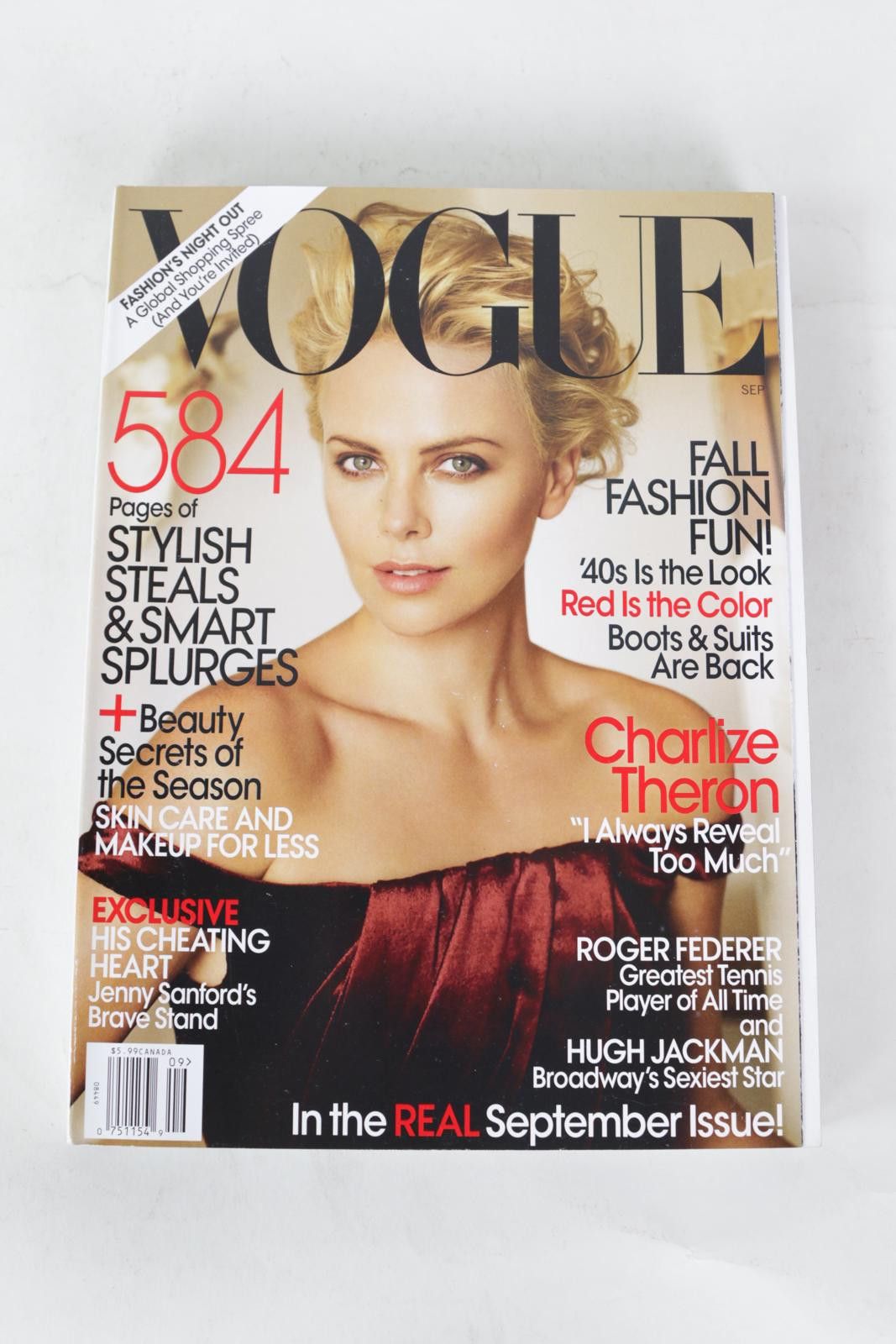 Vogue 09' Vogue September Charlie Theron Magazine Size ONE SIZE - 1 Thumbnail
