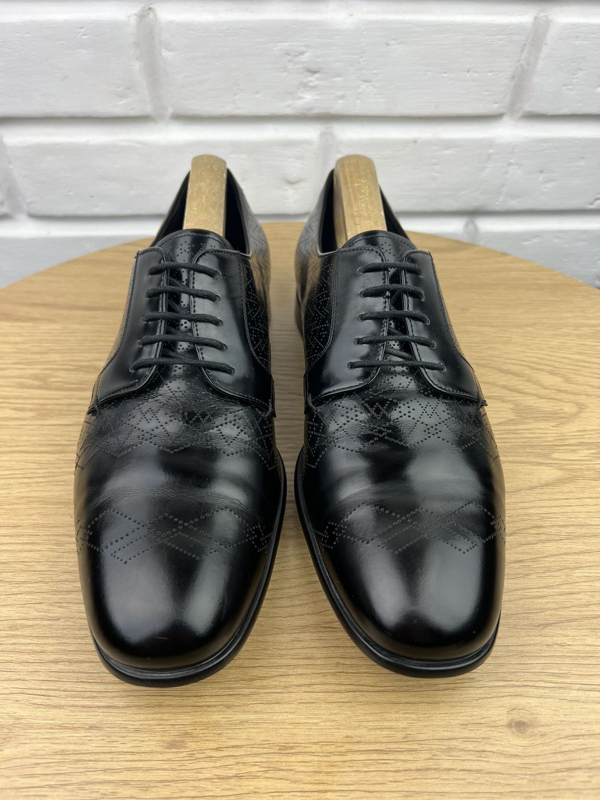 Prada PRADA MILANO Derby Leather Shoes Pattern Black Men’s Size US 8.5 / EU 41-42 - 4 Thumbnail