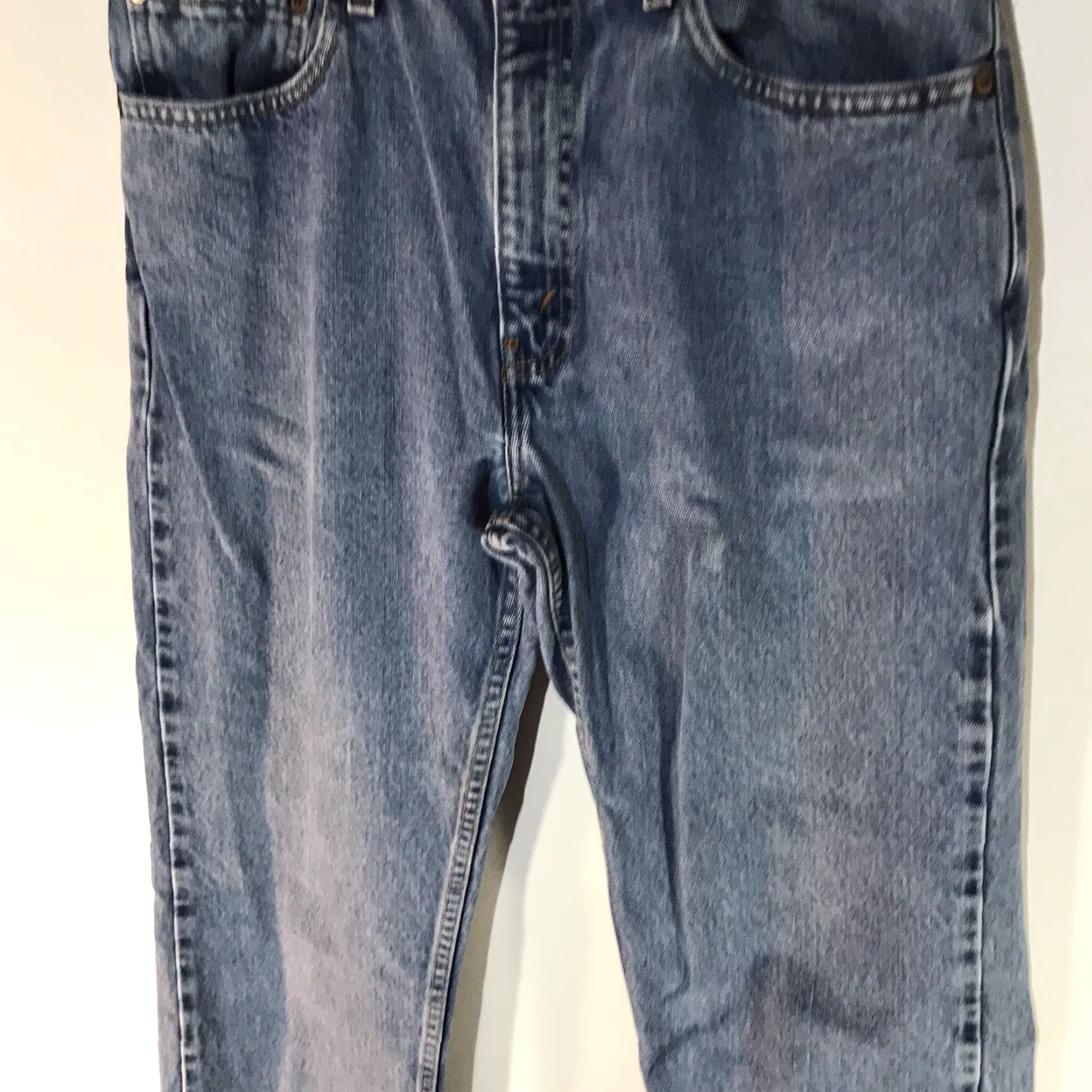 Levi's VINTAGE Levi's 505 Jeans Mens Regular Fit Straight Leg Blue 90s Logo 33x34 Size US 33 - 2 Thumbnail