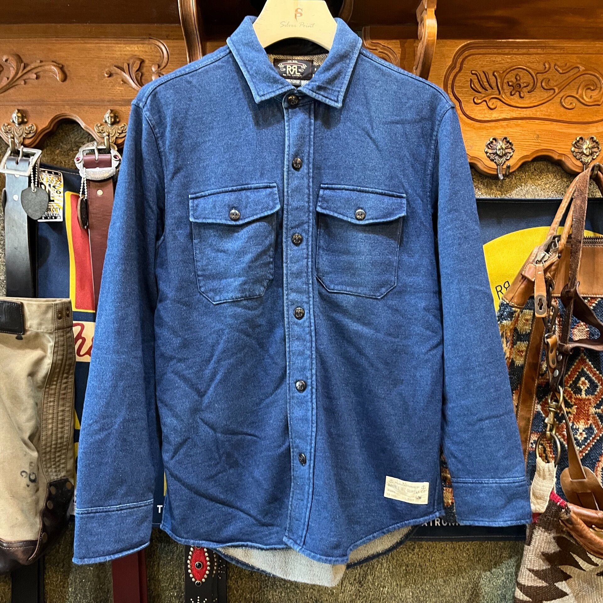 RRL Ralph Lauren navy cotton shirt by Ralph Lauren Size US S / EU 44-46 / 1 - 1 Thumbnail