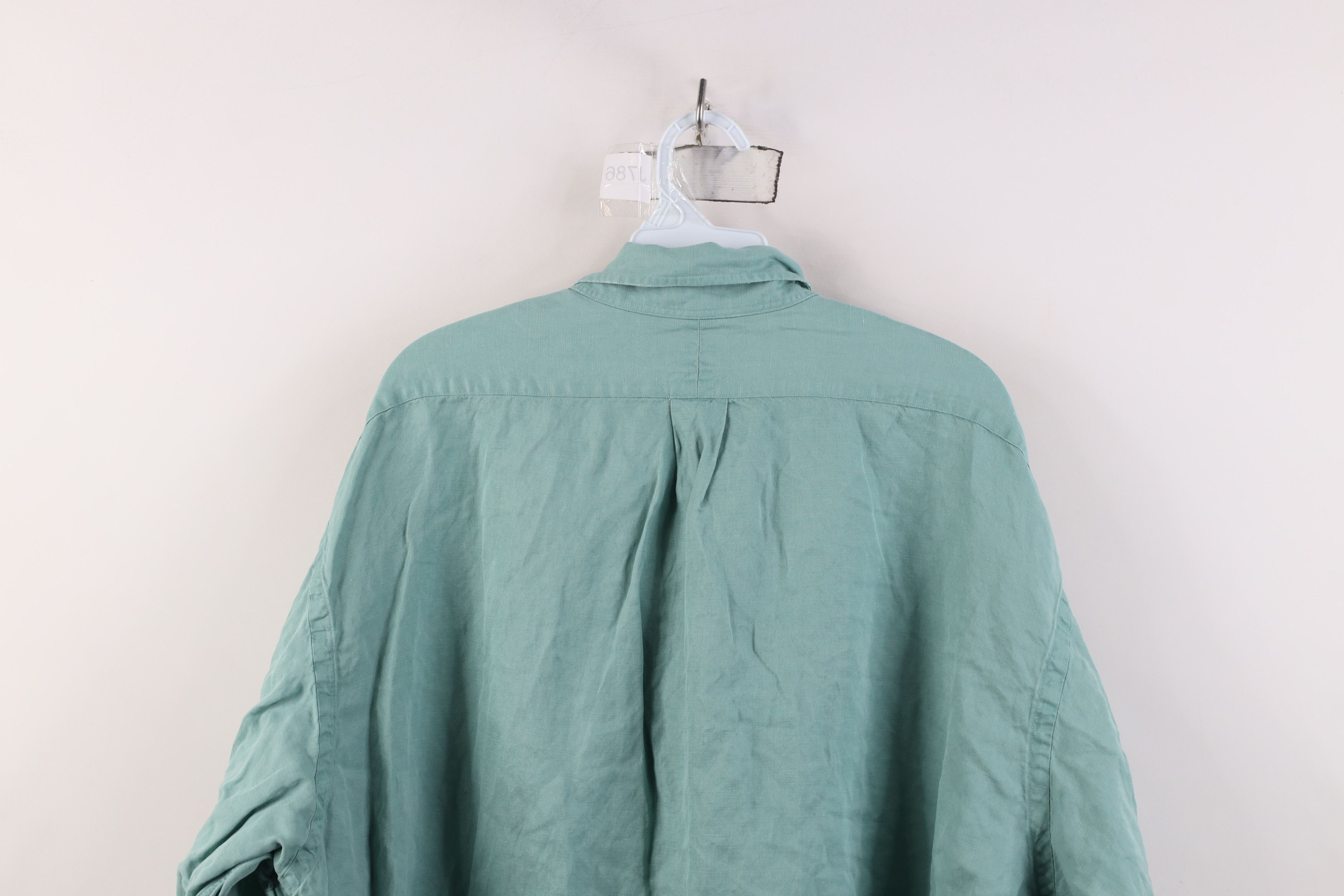 Vintage 90s Ralph Lauren Linen Collared Button Down Shirt