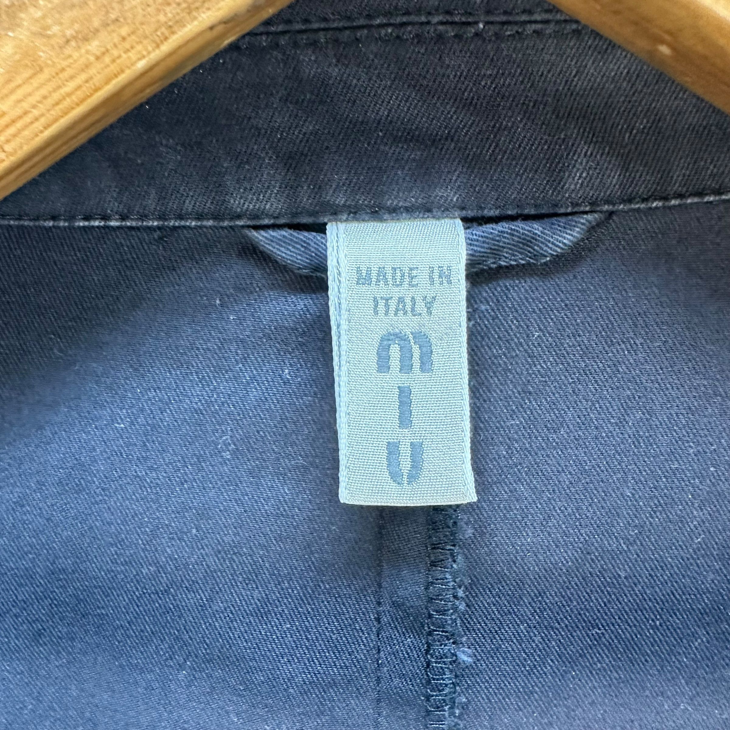 Miu Miu Trashed MIU MIU Snap Button Cotton Casual Jacket #A75-1813 Size US M / EU 48-50 / 2 - 8 Thumbnail