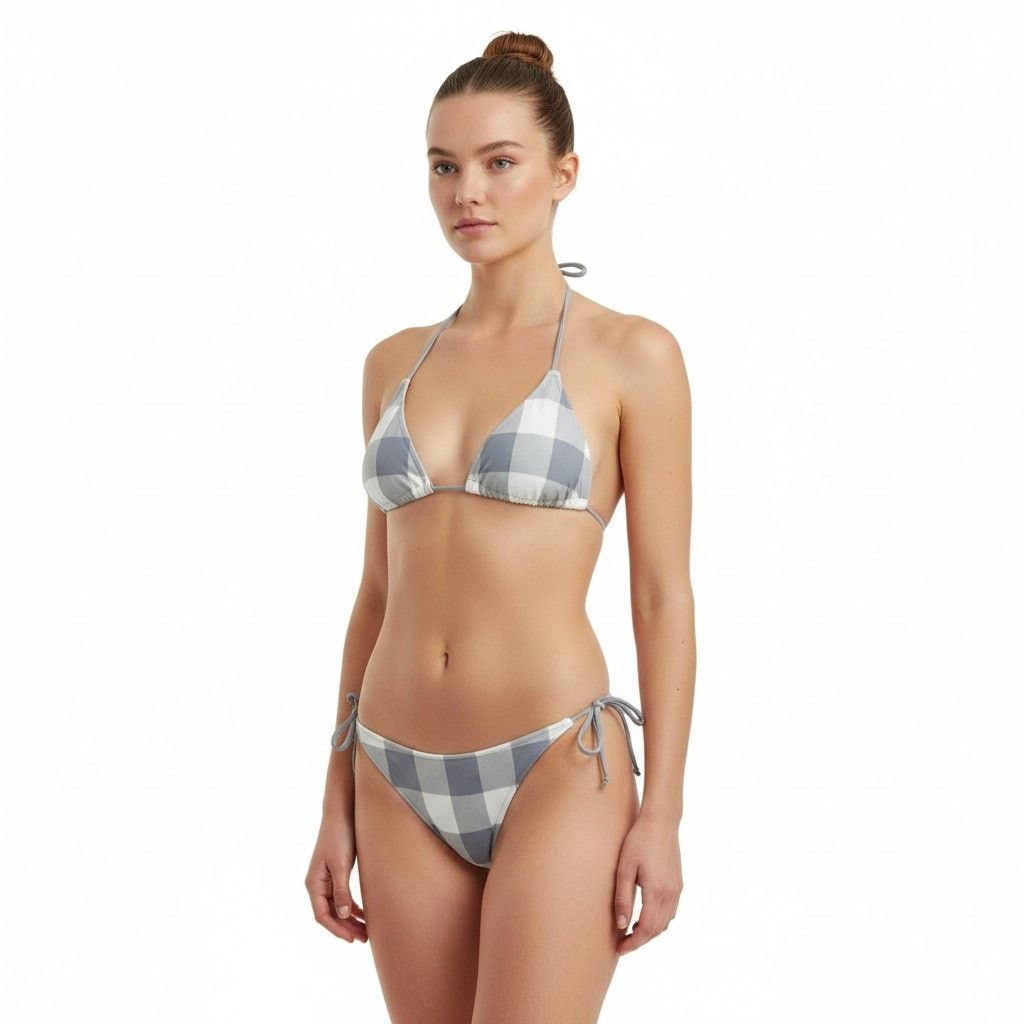 Other Tularosa Tawney Grey Bikini Top (M) + Side Tie Bottom (L)Set Size ONE SIZE - 1 Thumbnail