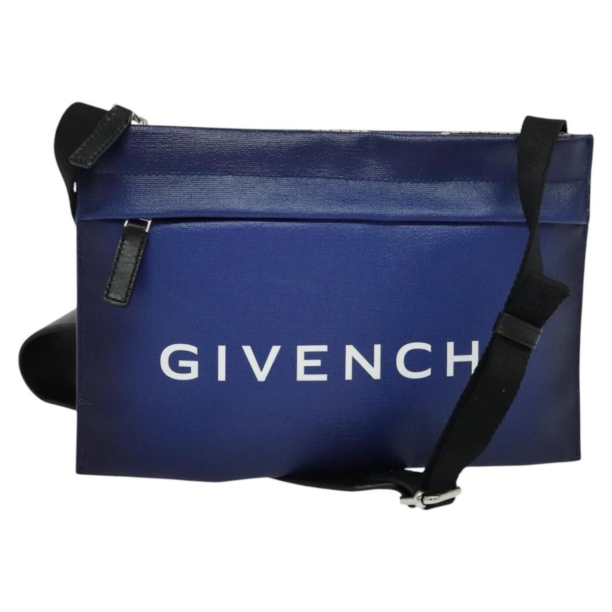 Givenchy Shoulder Bag Pvc Blue Auth Ba860, Women's