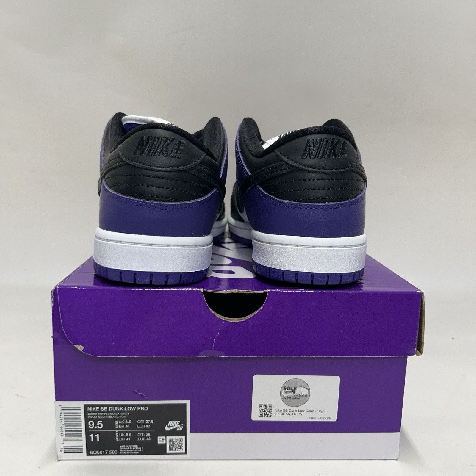 Nike Nike SB Dunk Low “Court Purple” Sneakers BQ6817-500 New Size US 9.5 / EU 42-43 - 4 Thumbnail