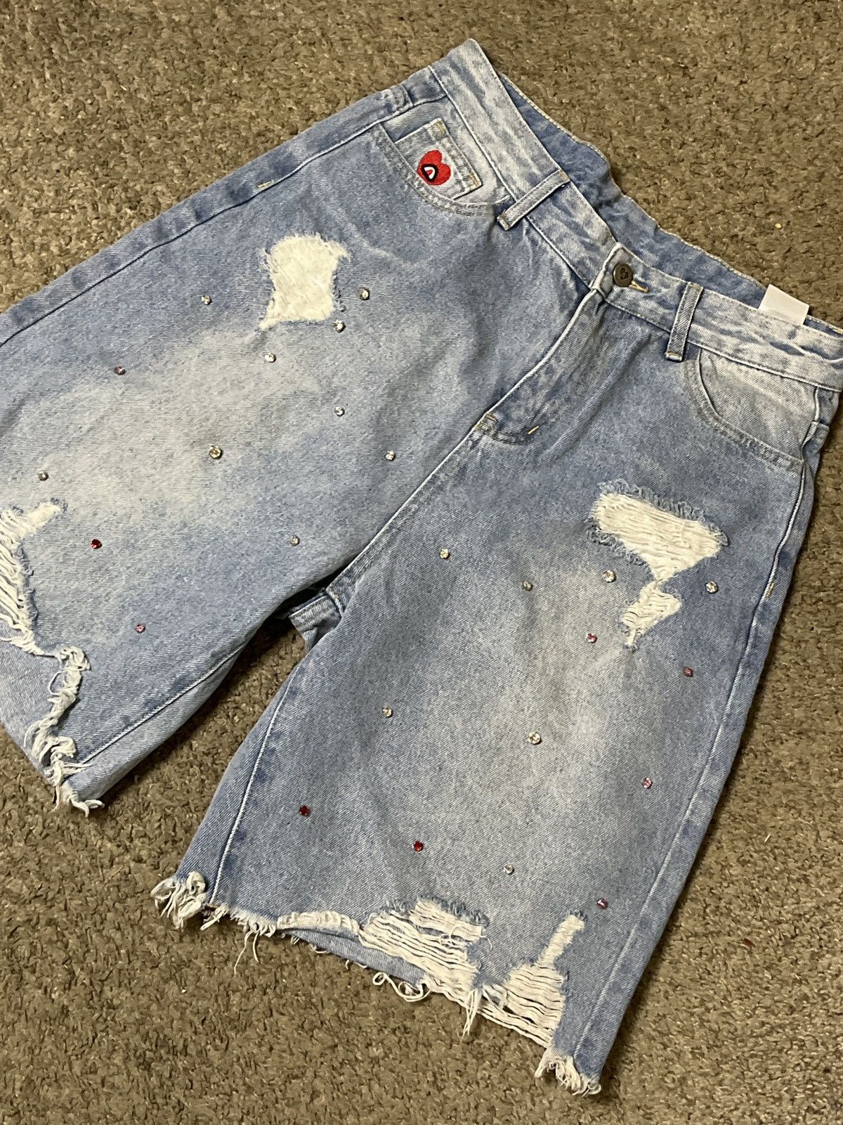 Other Rhinestone Baggy Jorts Size US 30 / EU 46 - 5 Thumbnail