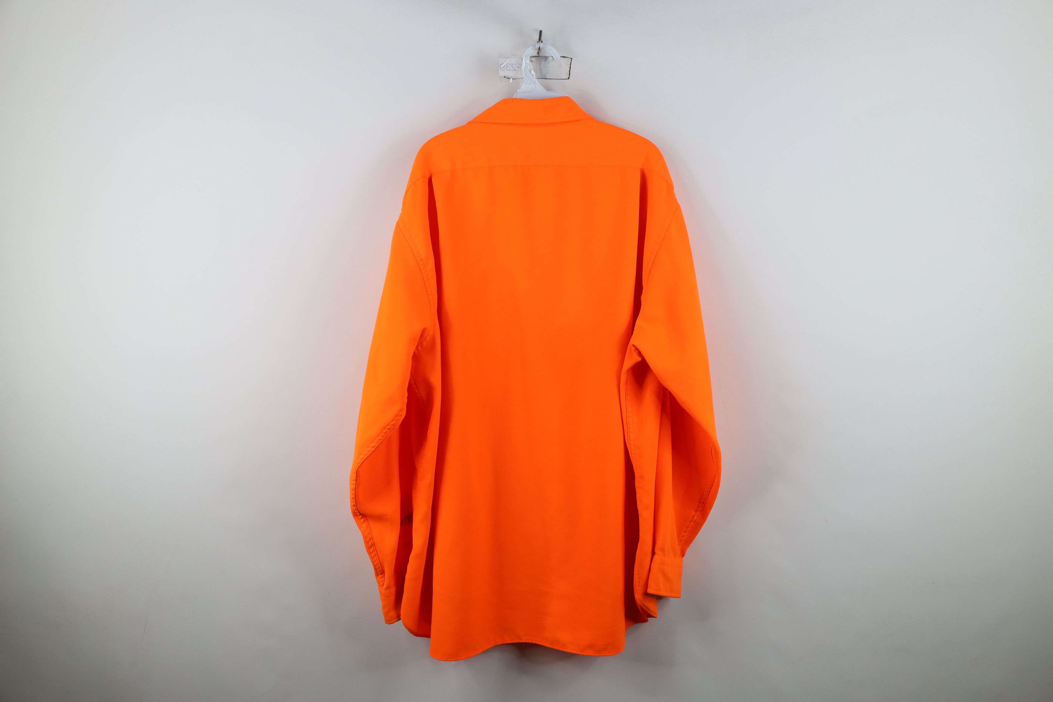 Cabelas Vintage 90s Cabelas Collared Button Shirt Blaze Orange USA Size US XXL / EU 58 / 5 - 13 Thumbnail