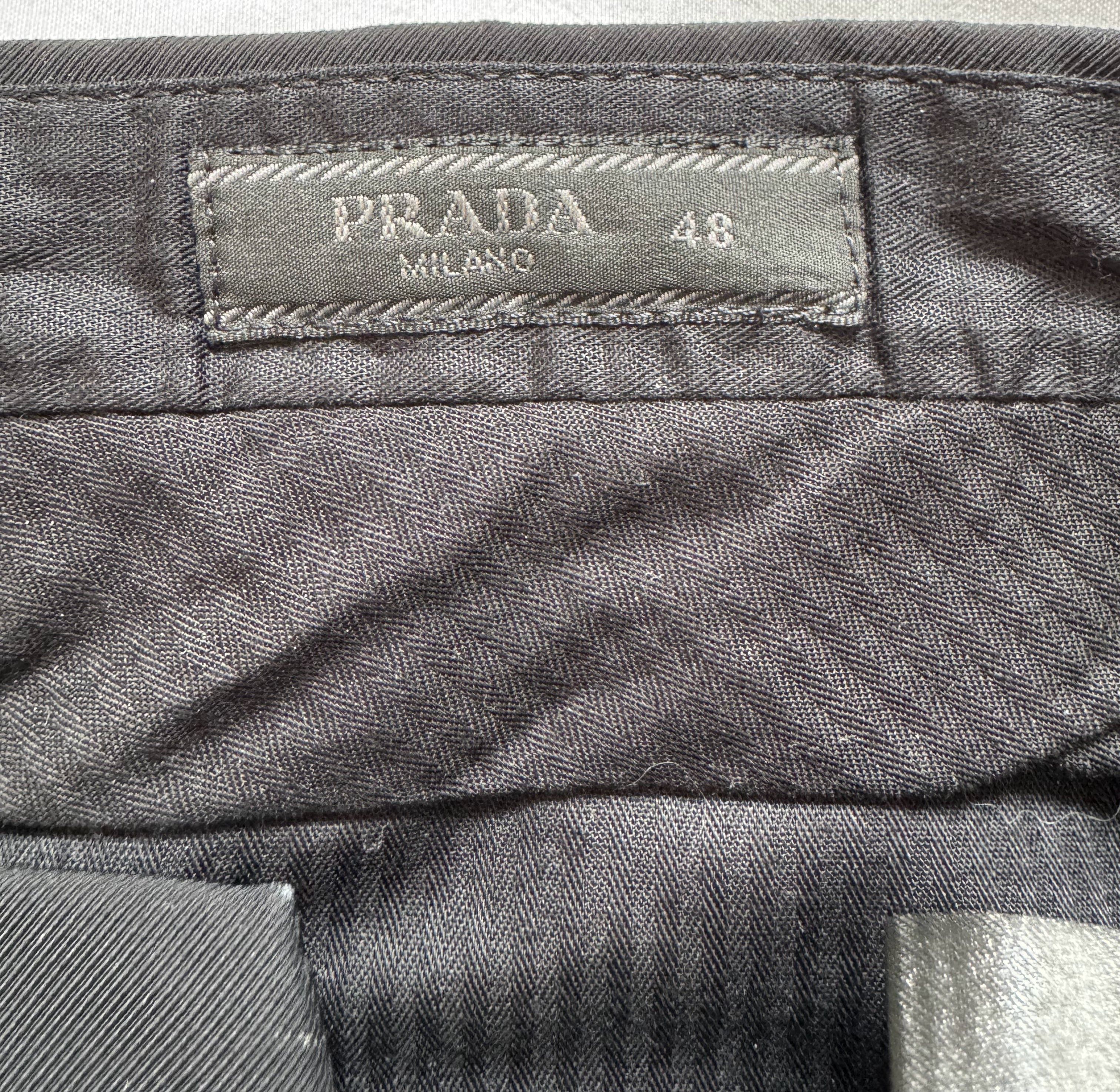 Prada Black Tech Twill Trousers Size US 32 / EU 48 - 6 Thumbnail
