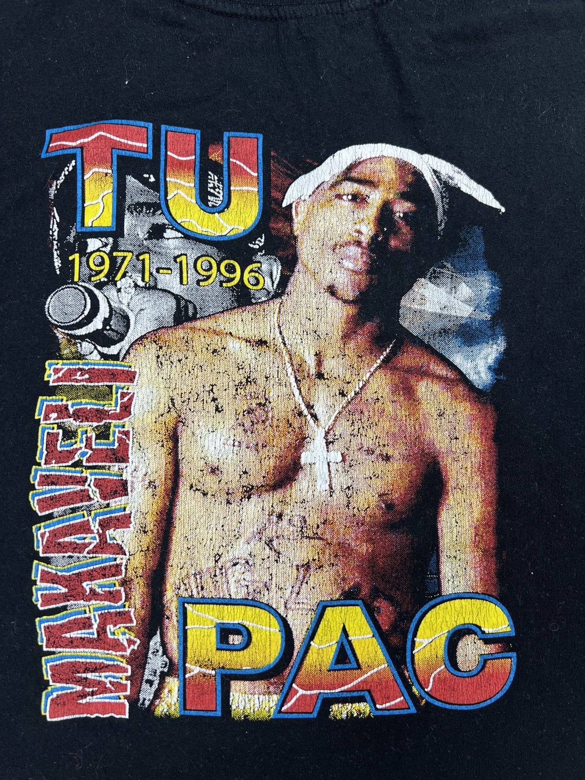 Rap Tees × Vintage Vintage 90s TUPAC MEMORIAL TEE 1996 RAP DEAD BOX TSHIRT Size US L / EU 52-54 / 3 - 4 Thumbnail