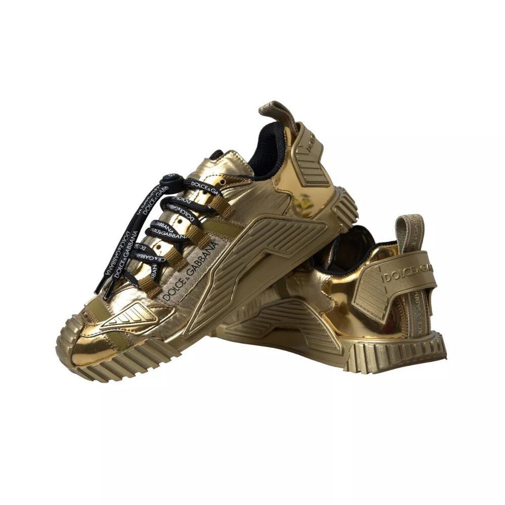 Dolce Gabbana Metallic Gold NS1 Low Top Sneakers Shoes Sne