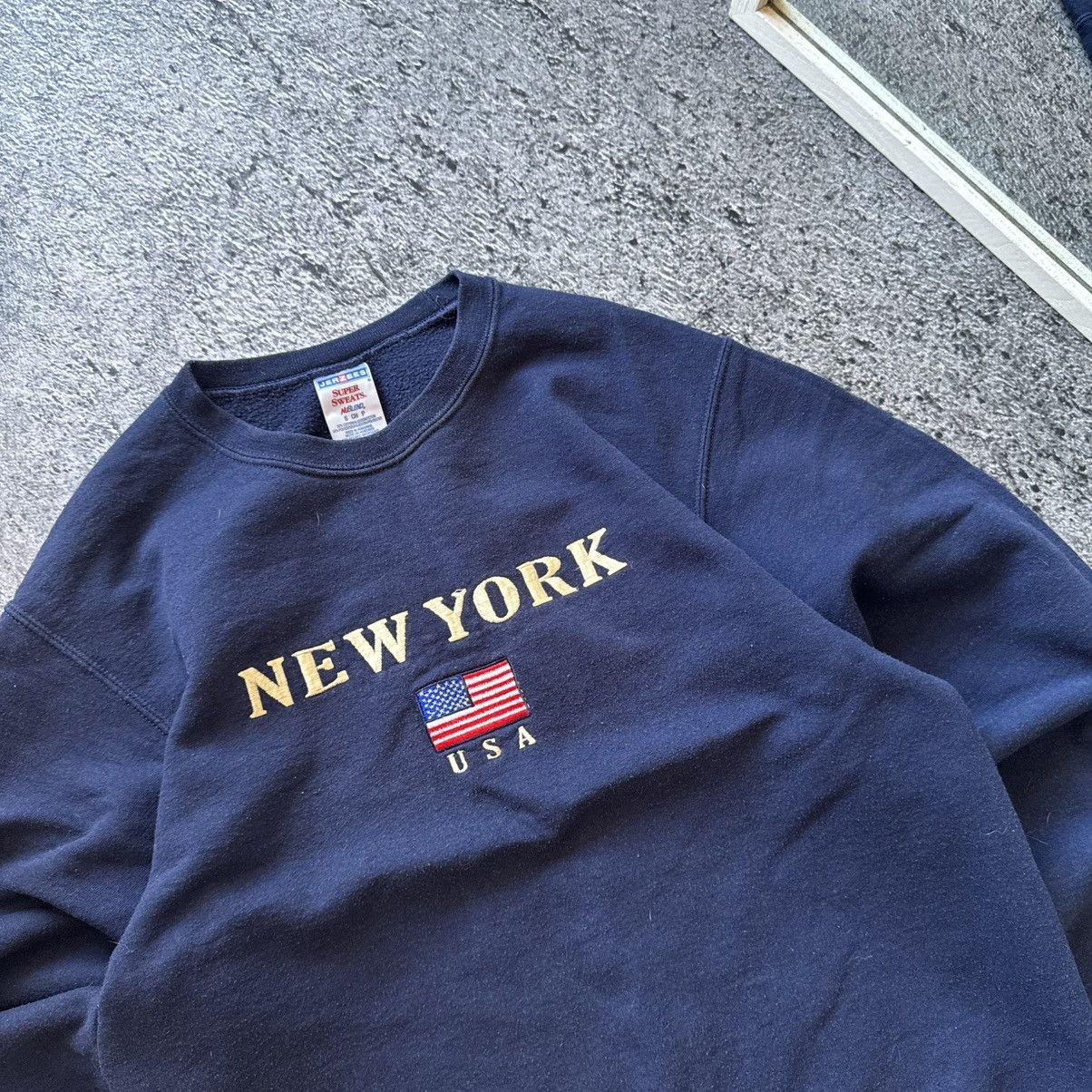 Jerzees Sweatshirt usa new york navy size s jerzees super sweats Size S / US 4 / IT 40 - 4 Thumbnail