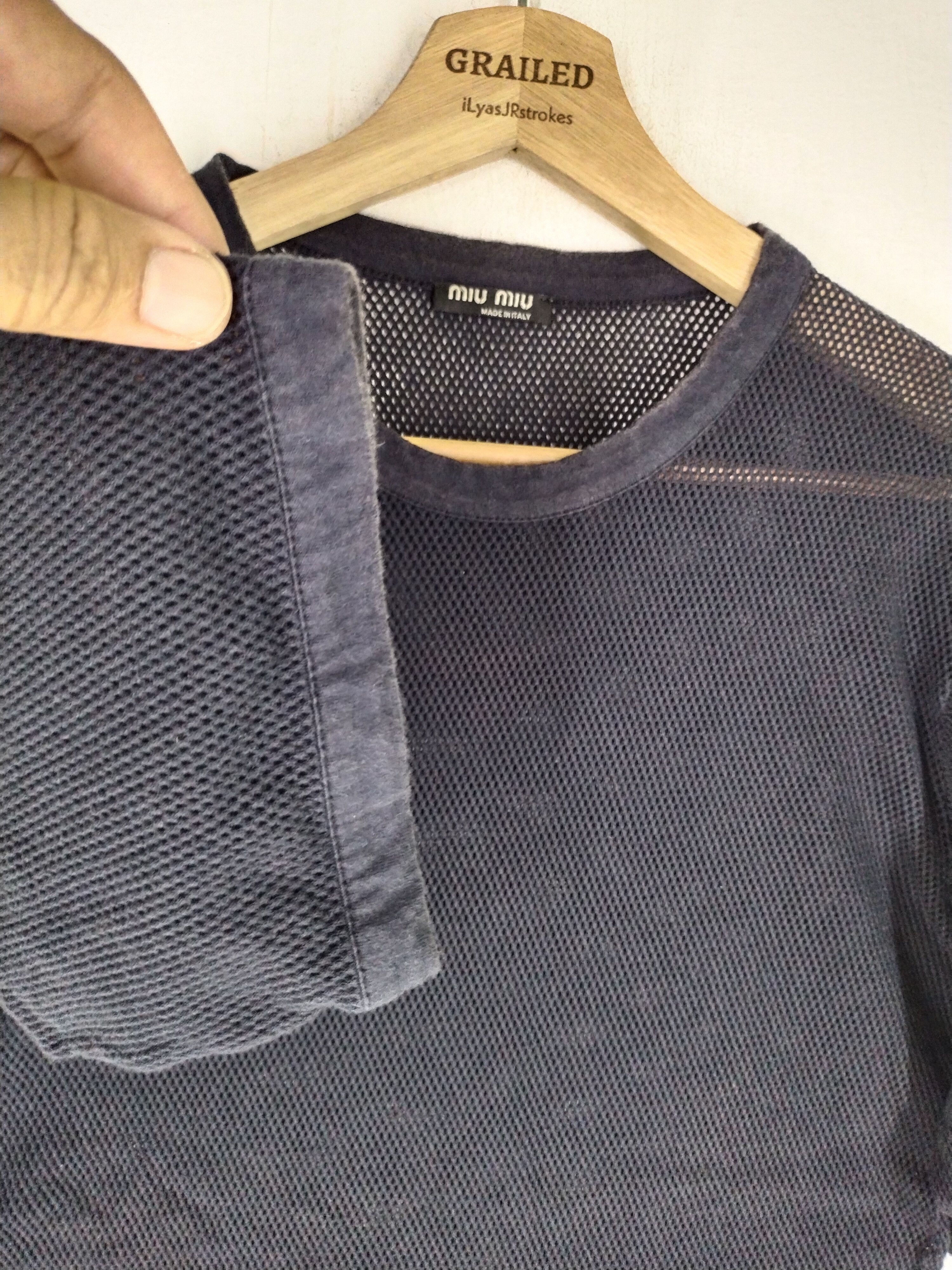 Miu Miu Vintage Miu Miu Eyelet Shirt Tee Size M / US 6-8 / IT 42-44 - 3 Thumbnail