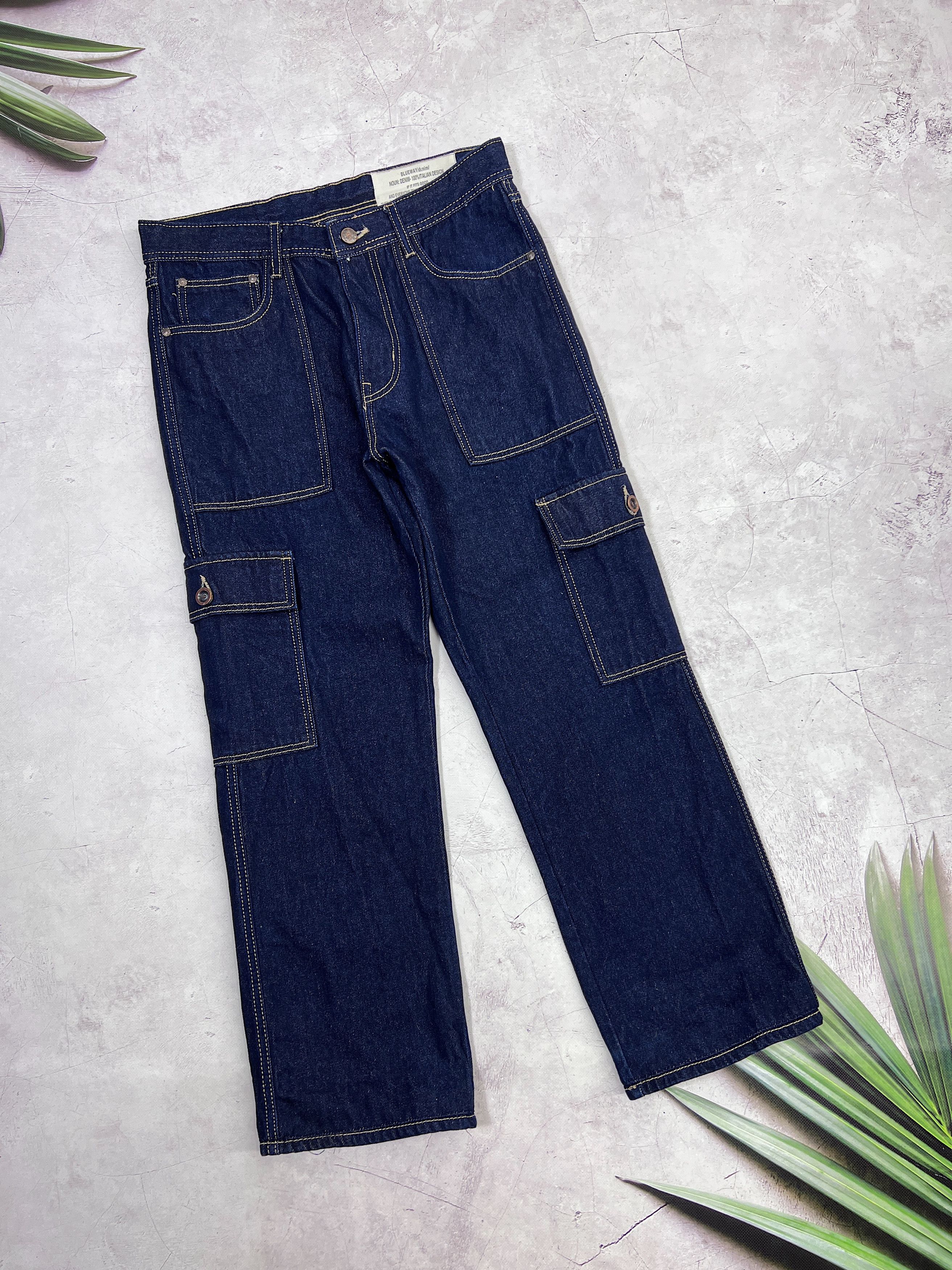 Blue Blue Japan × Japan Blue × Japanese Brand Blue Way Japanese Indigo Denim Cargo Pants Size US 32 / EU 48 - 3 Thumbnail