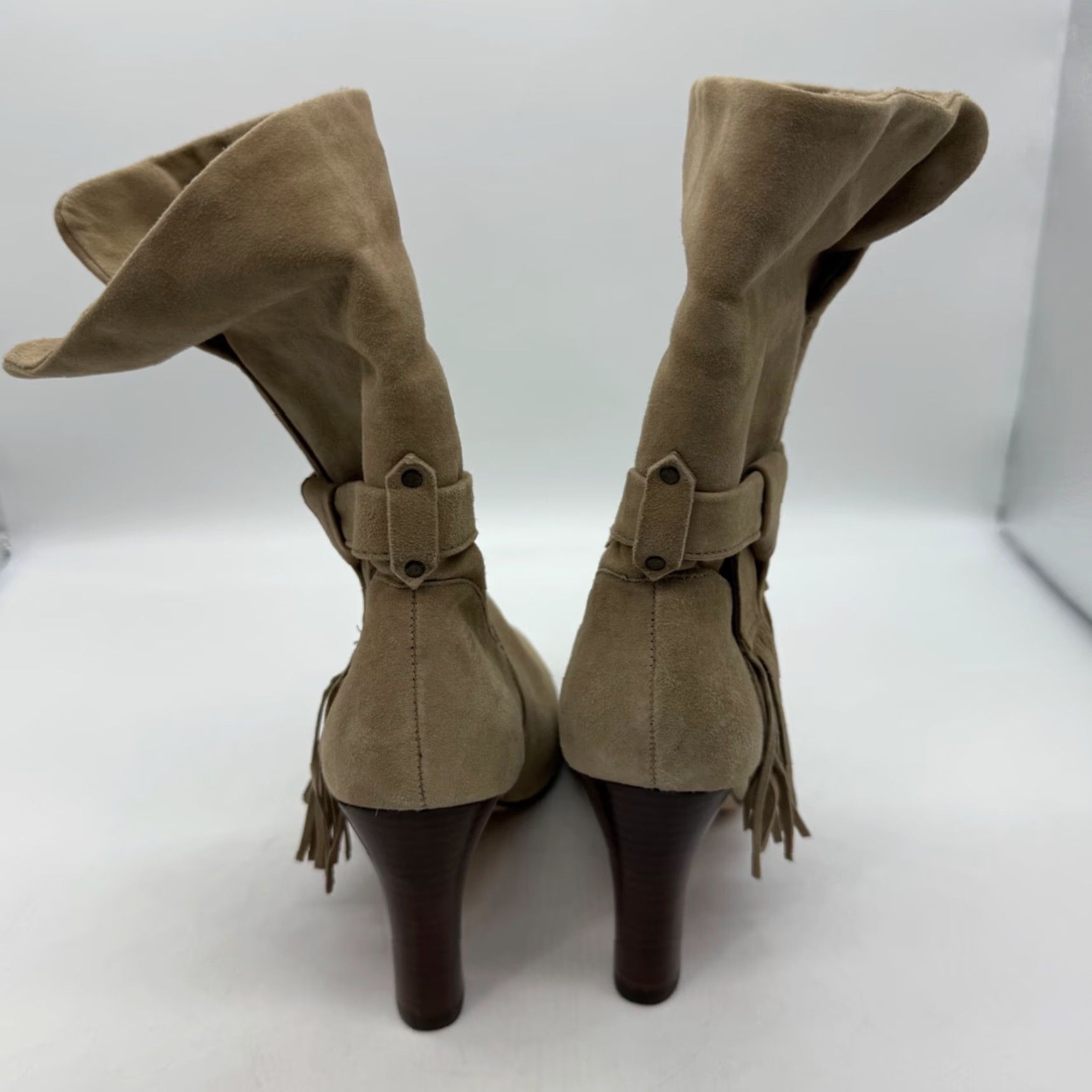 Johnston & Murphy Johnston & Murphy Womens Suede Boots Size 7.5 Brown Tassel Bootie Size US 8 / IT 38 - 5 Thumbnail