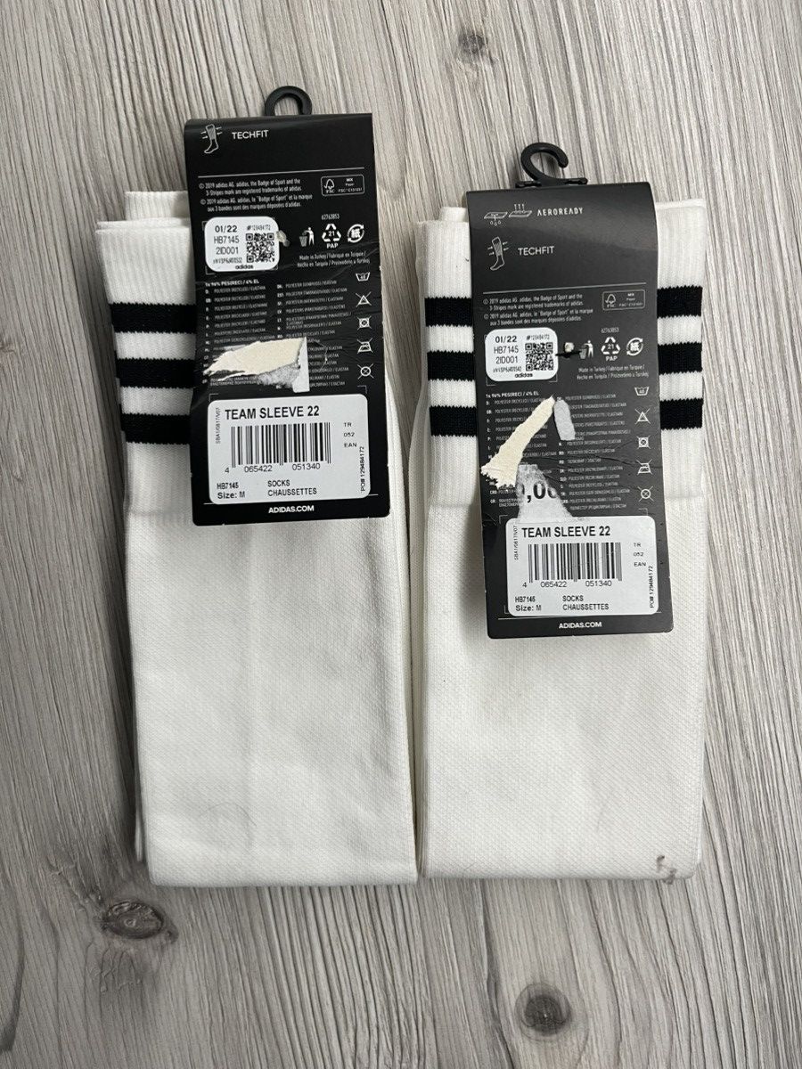 Vintage Adidas Team Sleeve 22 Socks SIZE M HB7145 Size 32 - 3 Thumbnail
