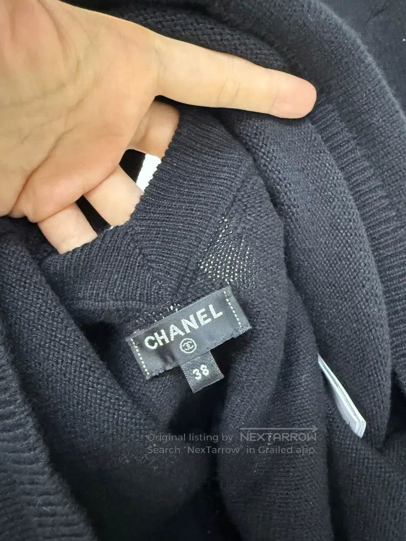 Chanel Chanel Black backless bow cashmere long-sleeved sweater Size XS / US 0-2 / IT 36-38 - 3 Thumbnail