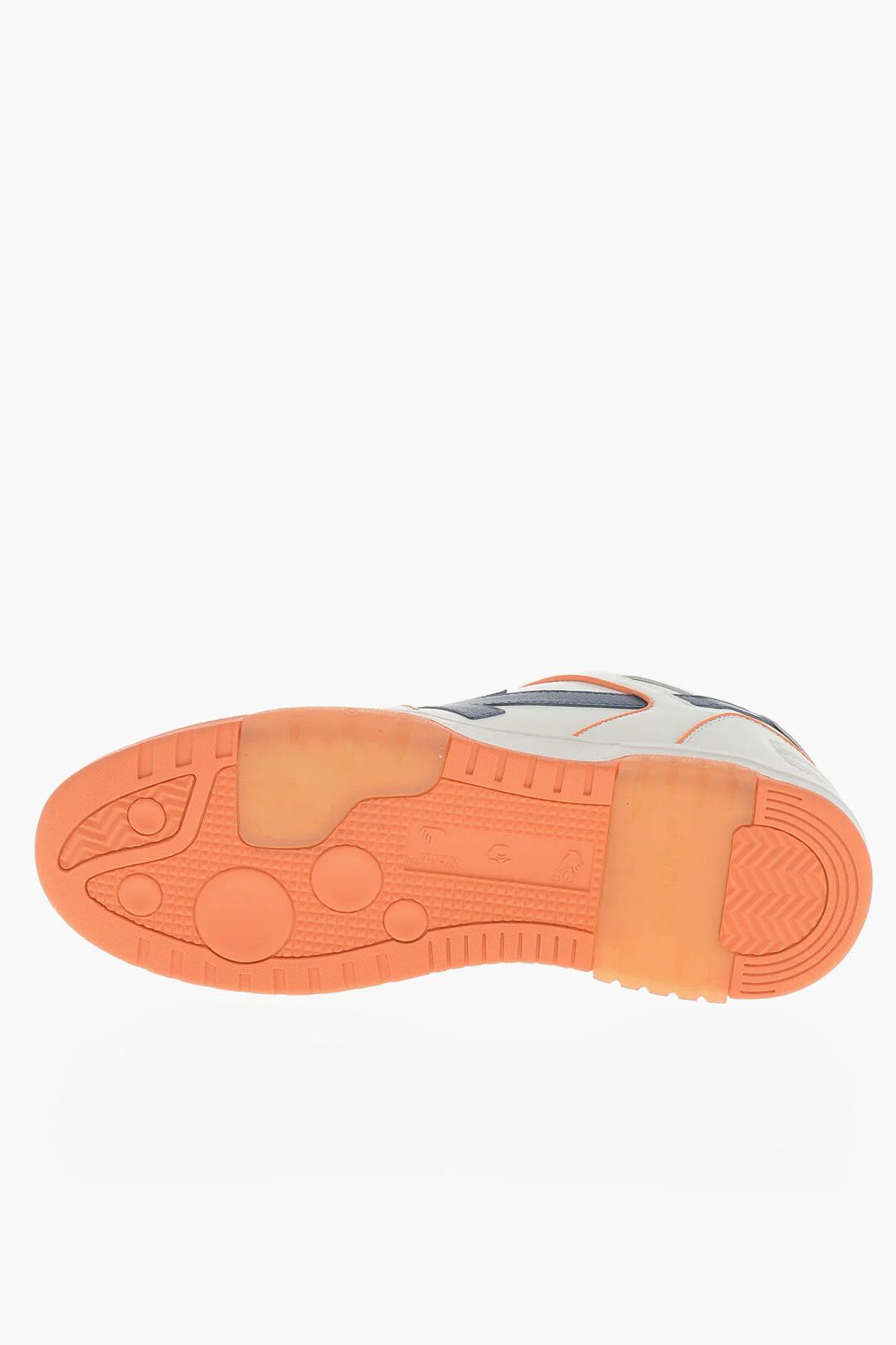 Off-White og1mm0426 Leather Low-Top Sneakers in Orange & White Size US 14 / EU 47 - 5 Thumbnail
