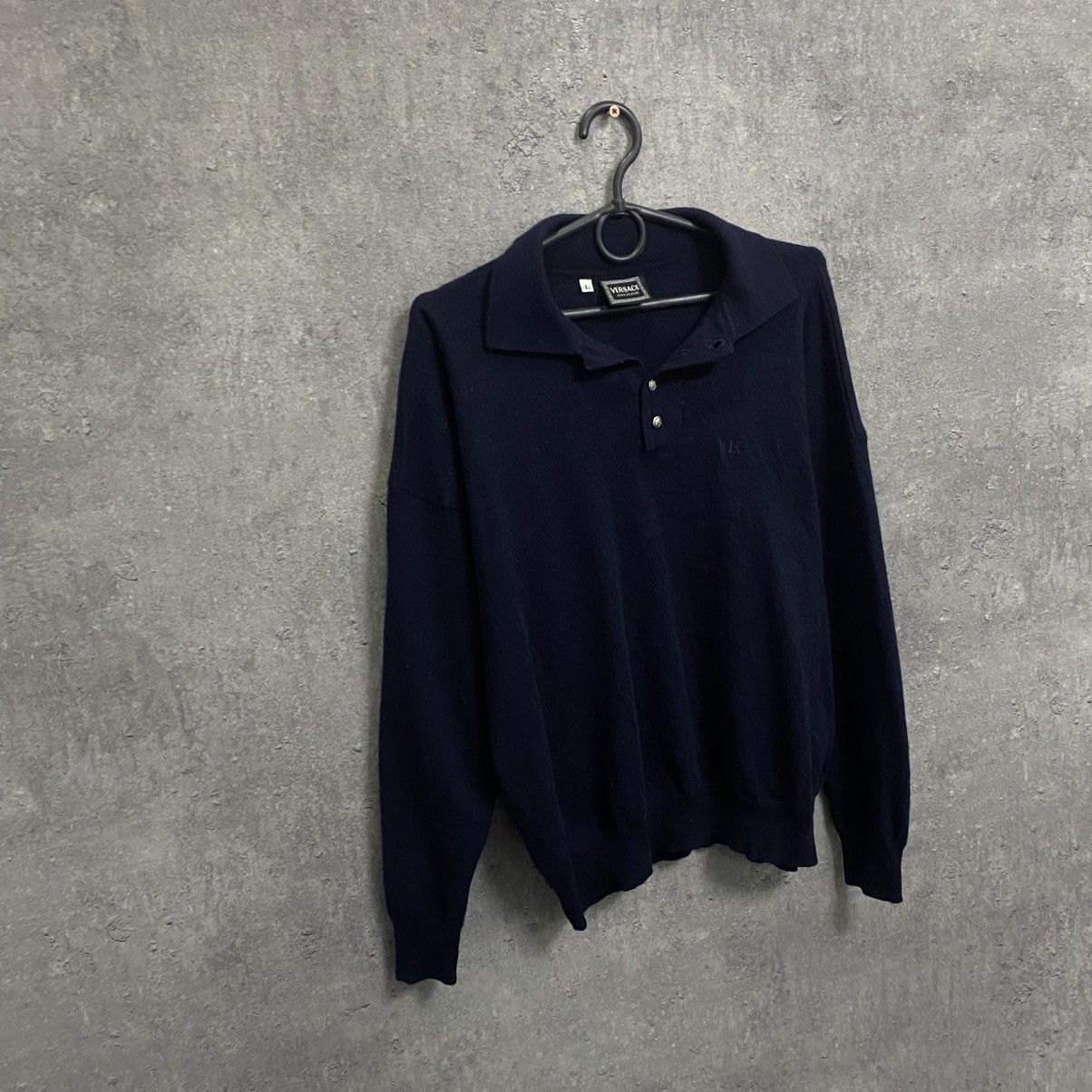 Versace Jeans Couture Vintage Versace Jeans Couture Y2K 1/4 Zip Sweater Size US L / EU 52-54 / 3 - 3 Thumbnail