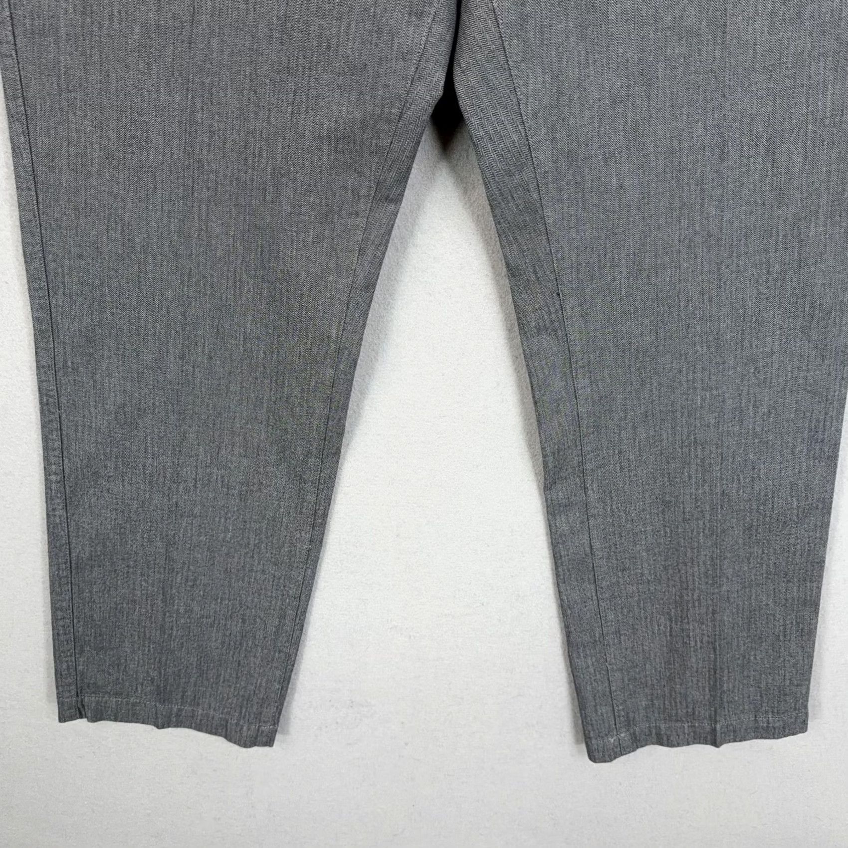 Banana Republic Banana Republic Mens Dress Pants 36x32 Grey Herringbone Kentfield – Business Casual Size US 36 / EU 52 - 3 Thumbnail