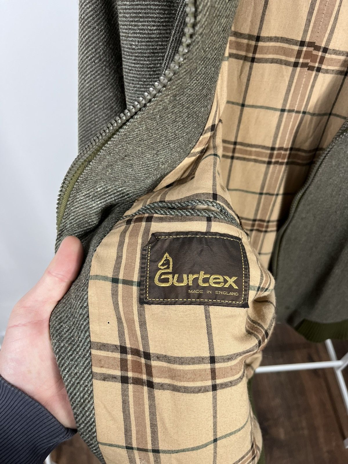 Other Vintage Gurtex Wool Blend Jacket Talon Zip Made England Mens Size US XL / EU 56 / 4 - 9 Thumbnail
